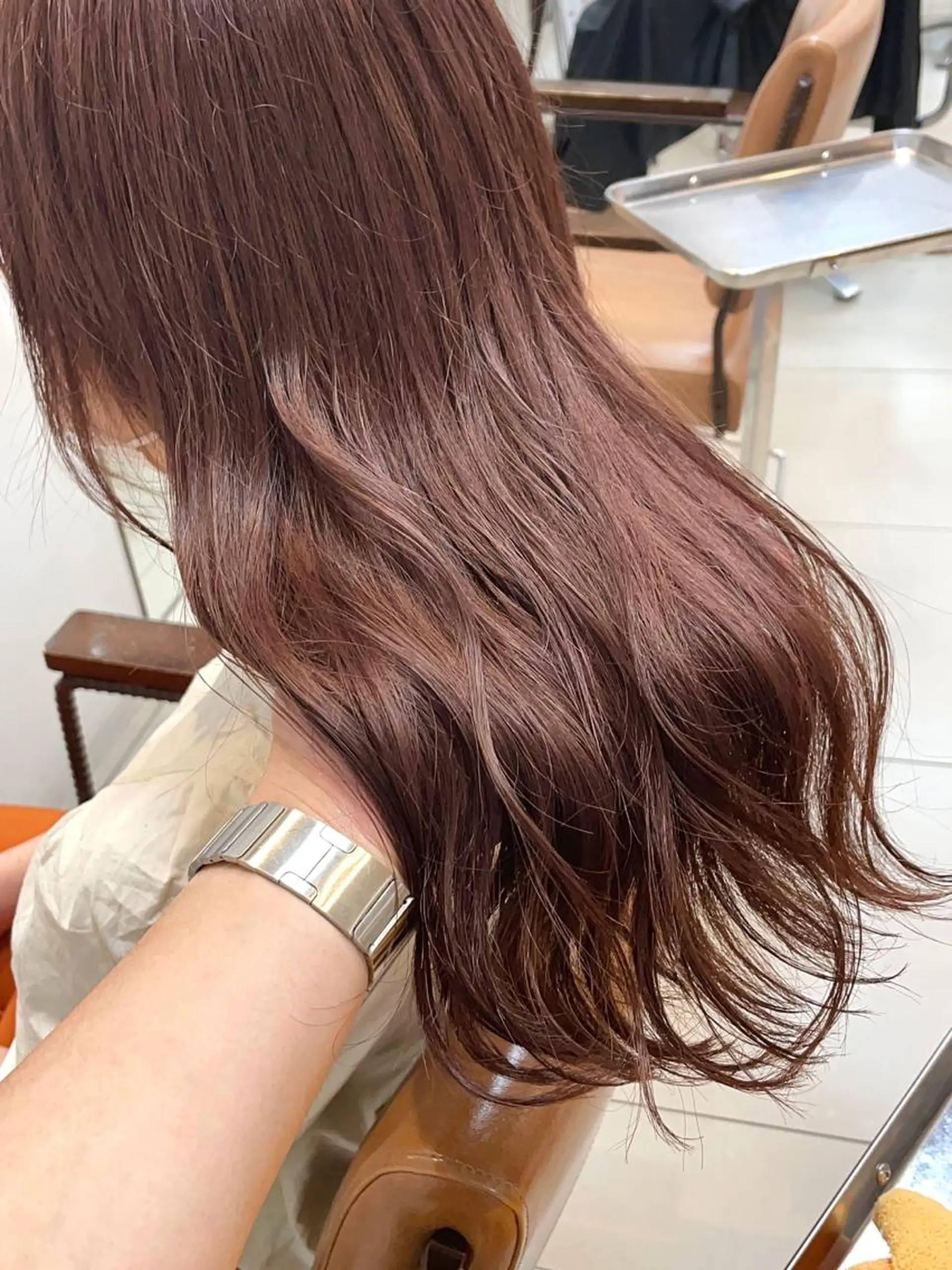 セミロング カット ヘアカラー 明石遼/ベージュ / ピンクのヘアスタイル