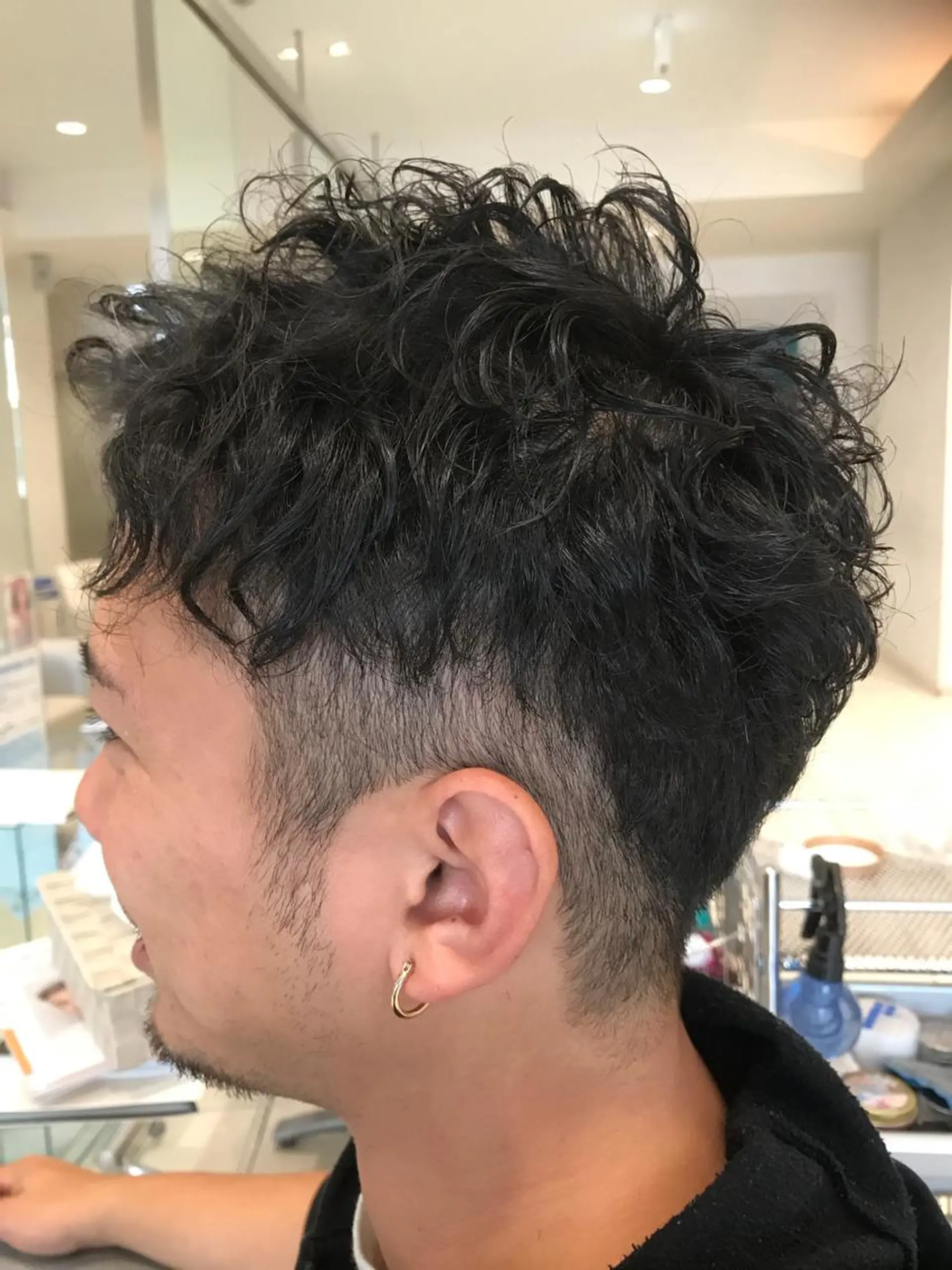 ショート カラー パーマ ヘアアレンジ メンズ キッズ ネイル マツエク・マツパ メンズパーマ ツーブロック 刈り上げ メンズネイル カット パーマ EnBlesS西宮 マンツーマン神道有基のヘアスタイル