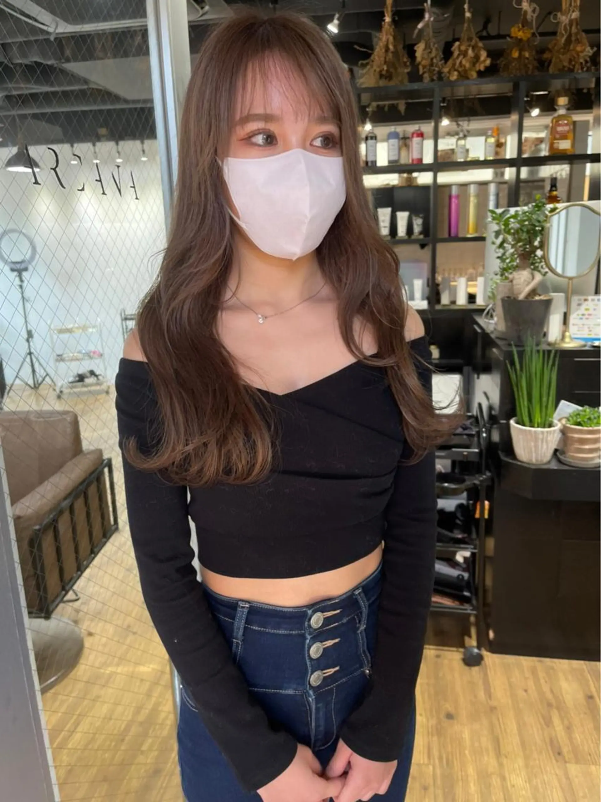 ロング カラー ブリーチ ケアブリーチ デザインカラー ダブルカラー イヤリングカラー ARCANAブリーチ ダブルカラー🌟原宿のヘアスタイル