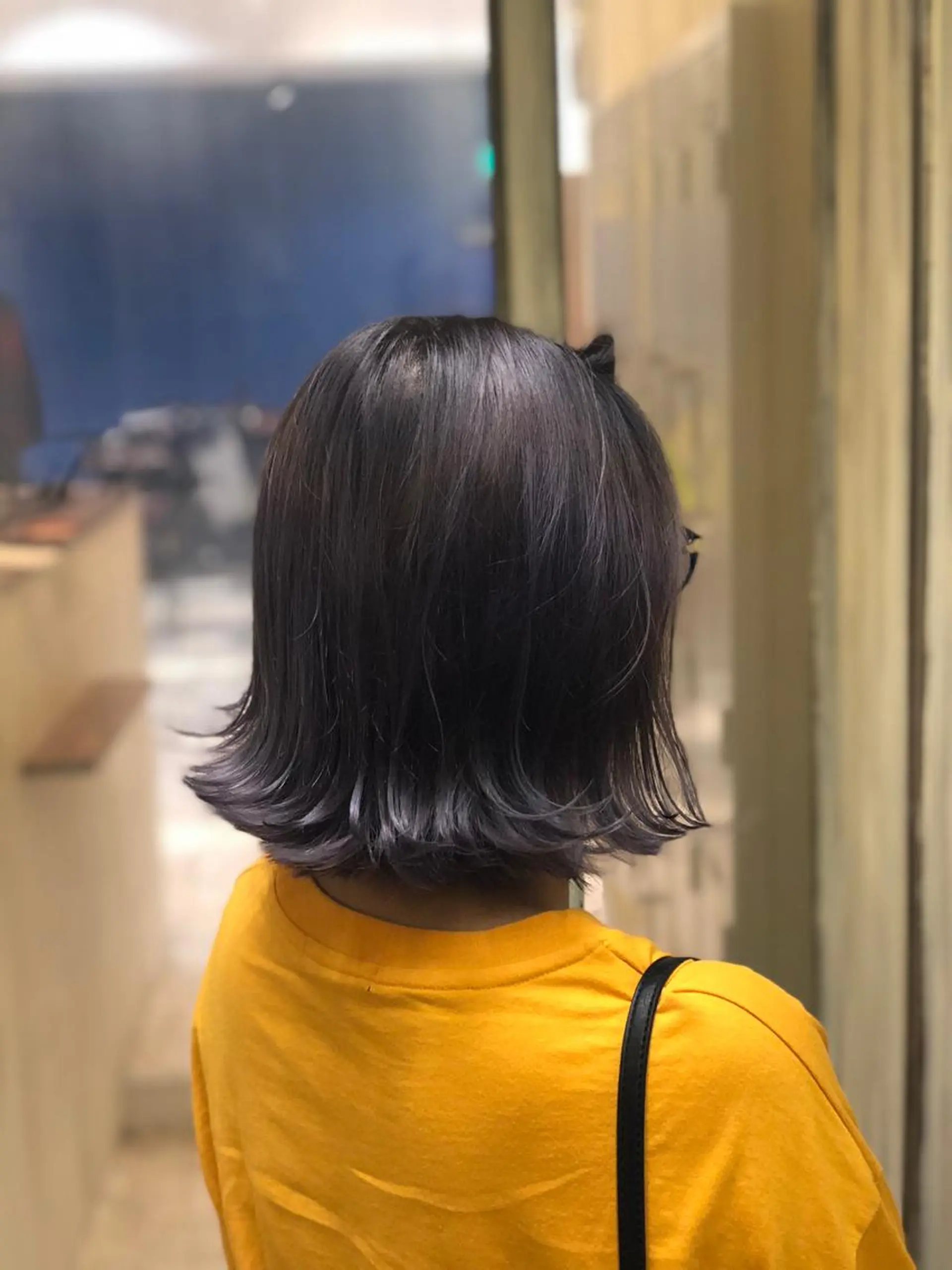 ミディアム カラー アディクシーカラー パープルカラー シルバー カット ヘアカラー トリートメント ブリーチ特化 梅田本多翔のヘアスタイル