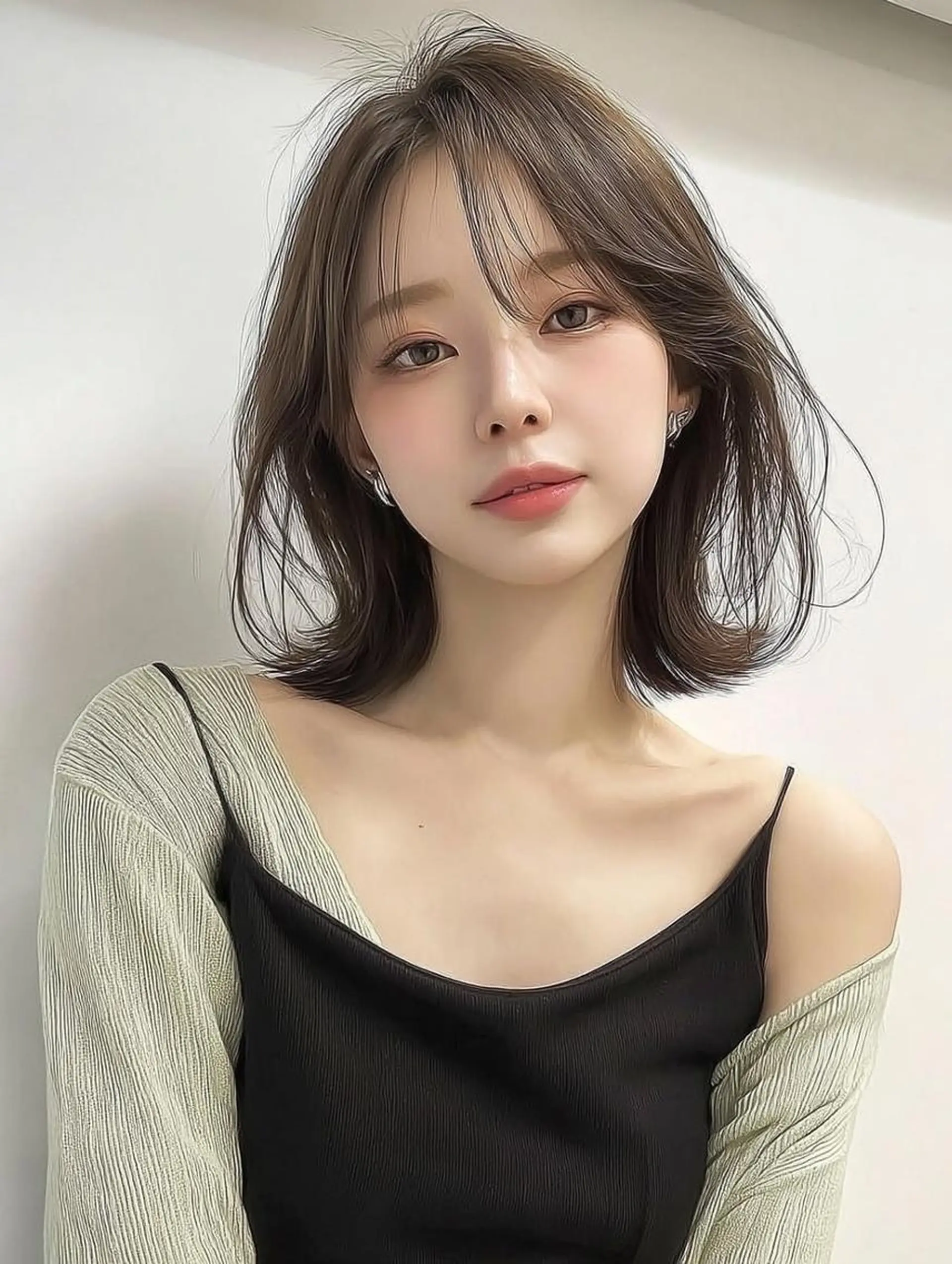 ミディアム カット ヘアカラー トリートメント 砂澤 瞳のヘアスタイル