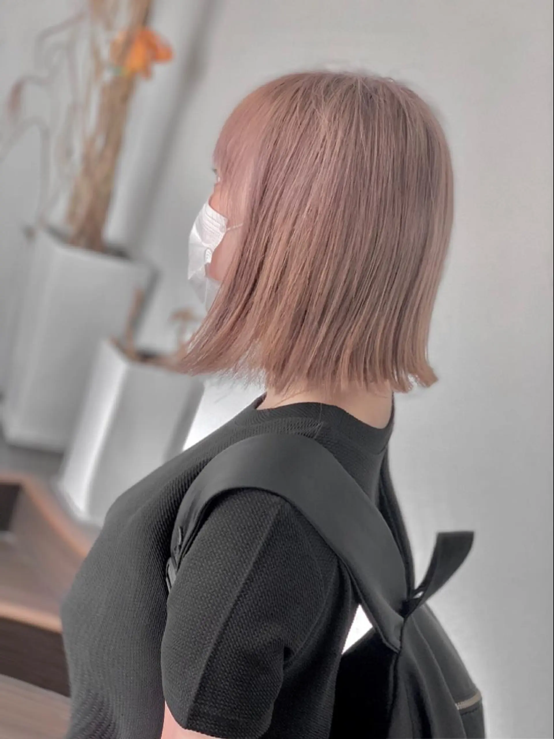 ショート 切りっぱなしボブ ボブ ヘアカラー ブリーチ毛に縮毛矯正 ✨カラー✨山田 正幸のヘアスタイル
