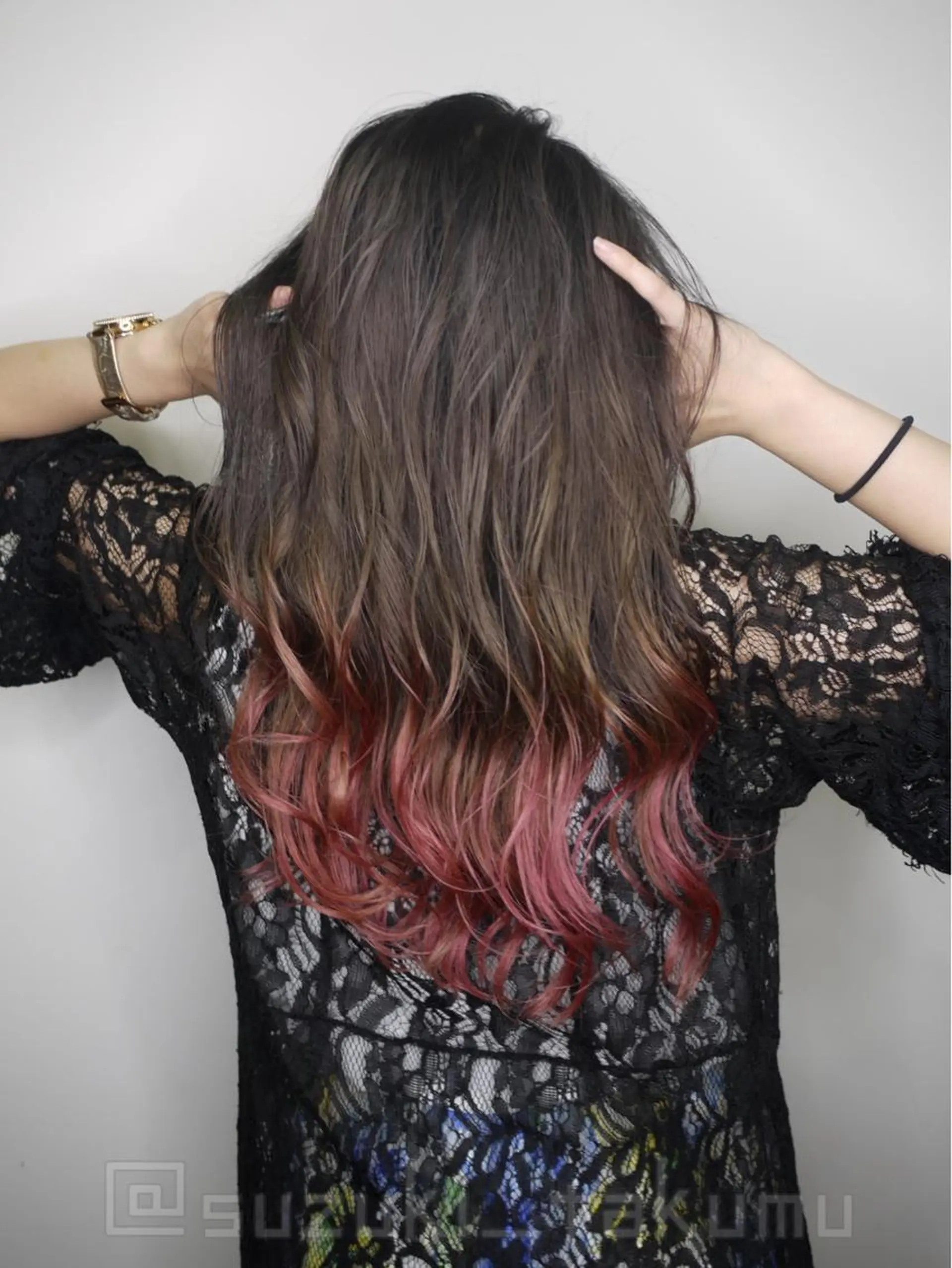 ロング カラー グレージュ ピンクカラー ViaLa Hair 🌈すずきたくむ✂︎のヘアスタイル