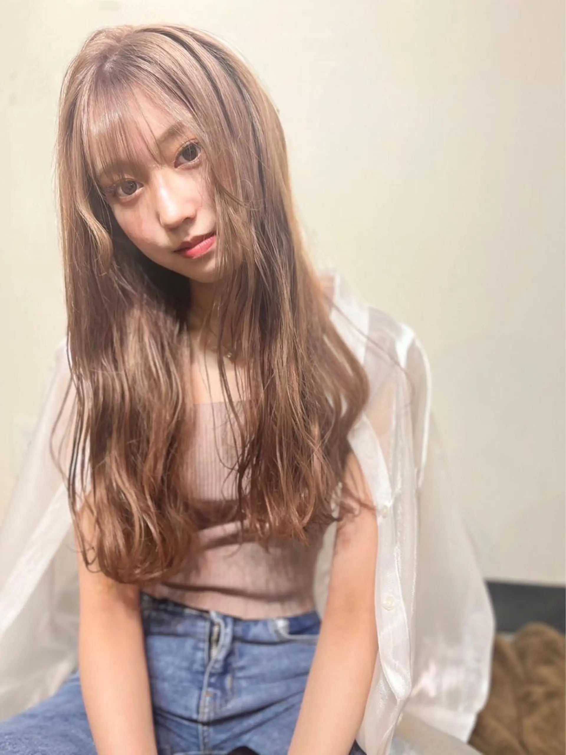 ロング カラー バレイヤージュ ブリーチ ケアブリーチ ダブルカラー イヤリングカラー カット ヘアカラー トリートメント Luana / 公式 / 大通のヘアスタイル