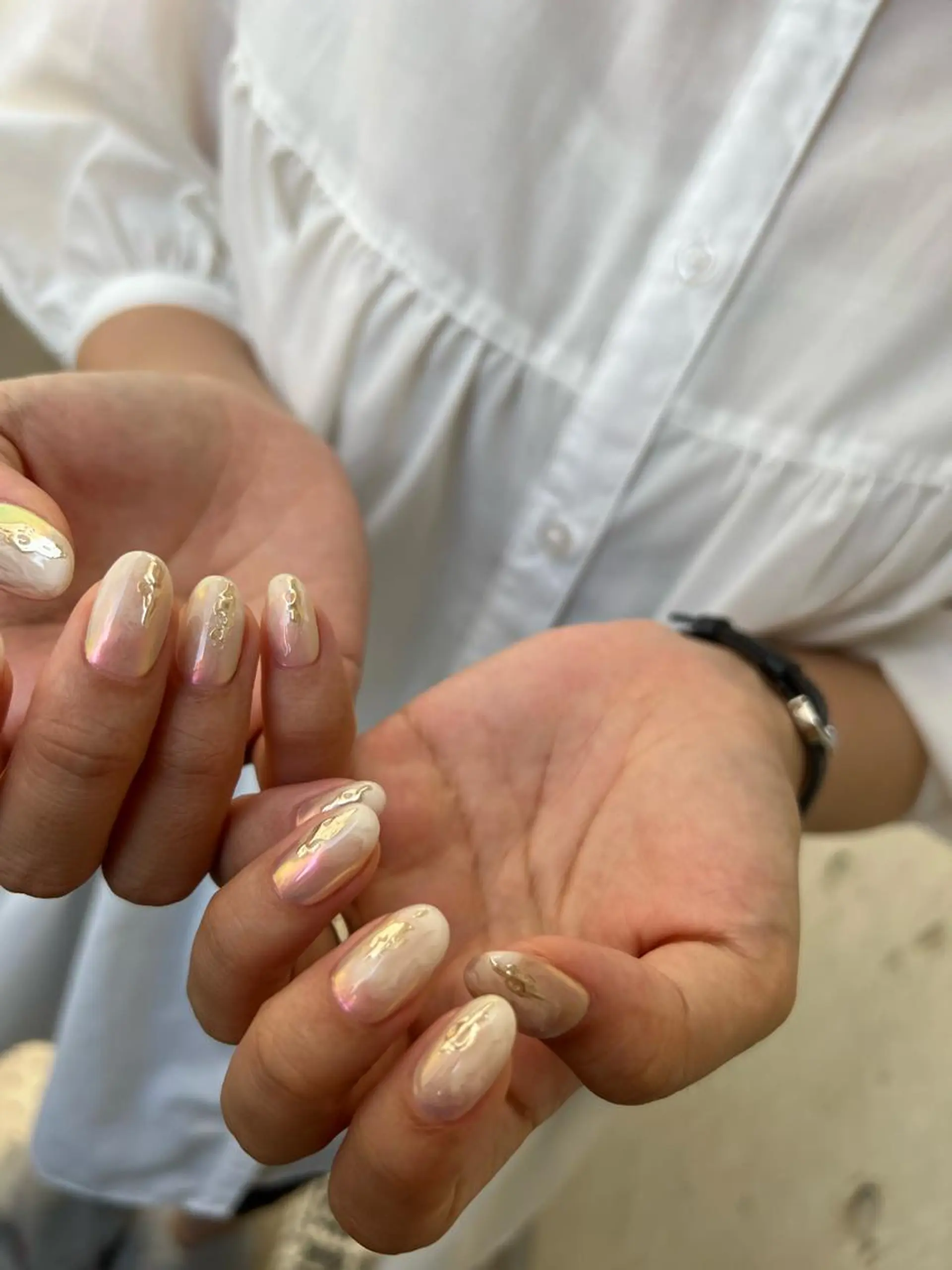 ネイル ミラーネイル 持ち込み ニュアンスネイル Charme. NOBUKOのネイルデザイン