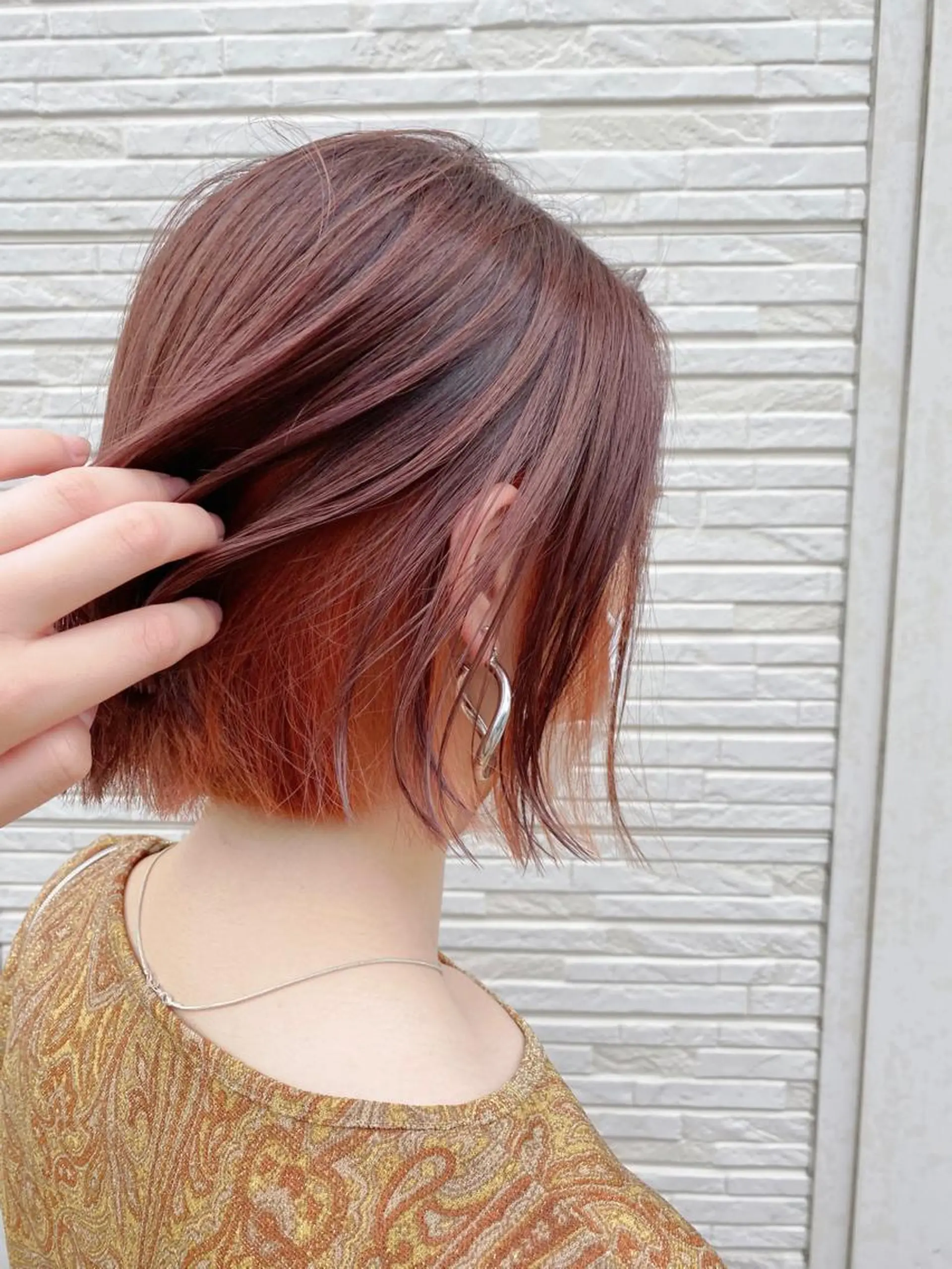 ショート カラー オレンジ ヘアカラー トリートメント kaho🧸 / 大人styleのヘアスタイル