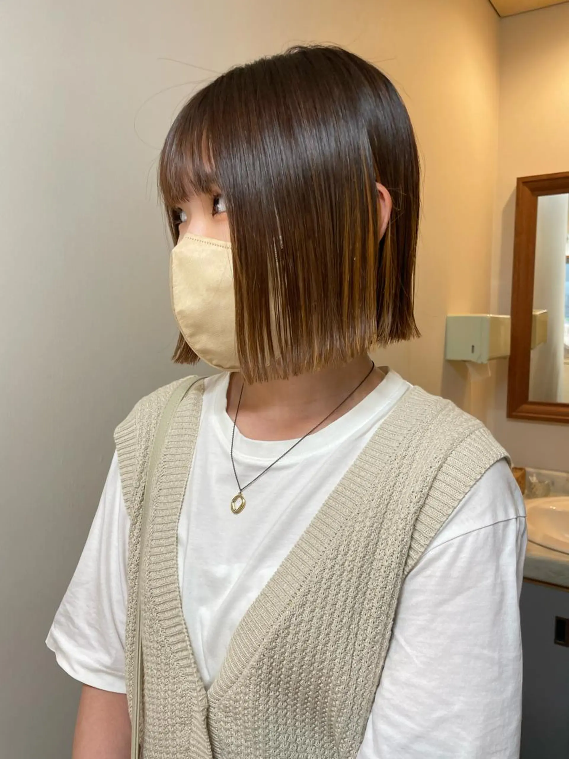 ショート カラー ヘアアレンジ 縮毛矯正 ミズタ マイのヘアスタイル