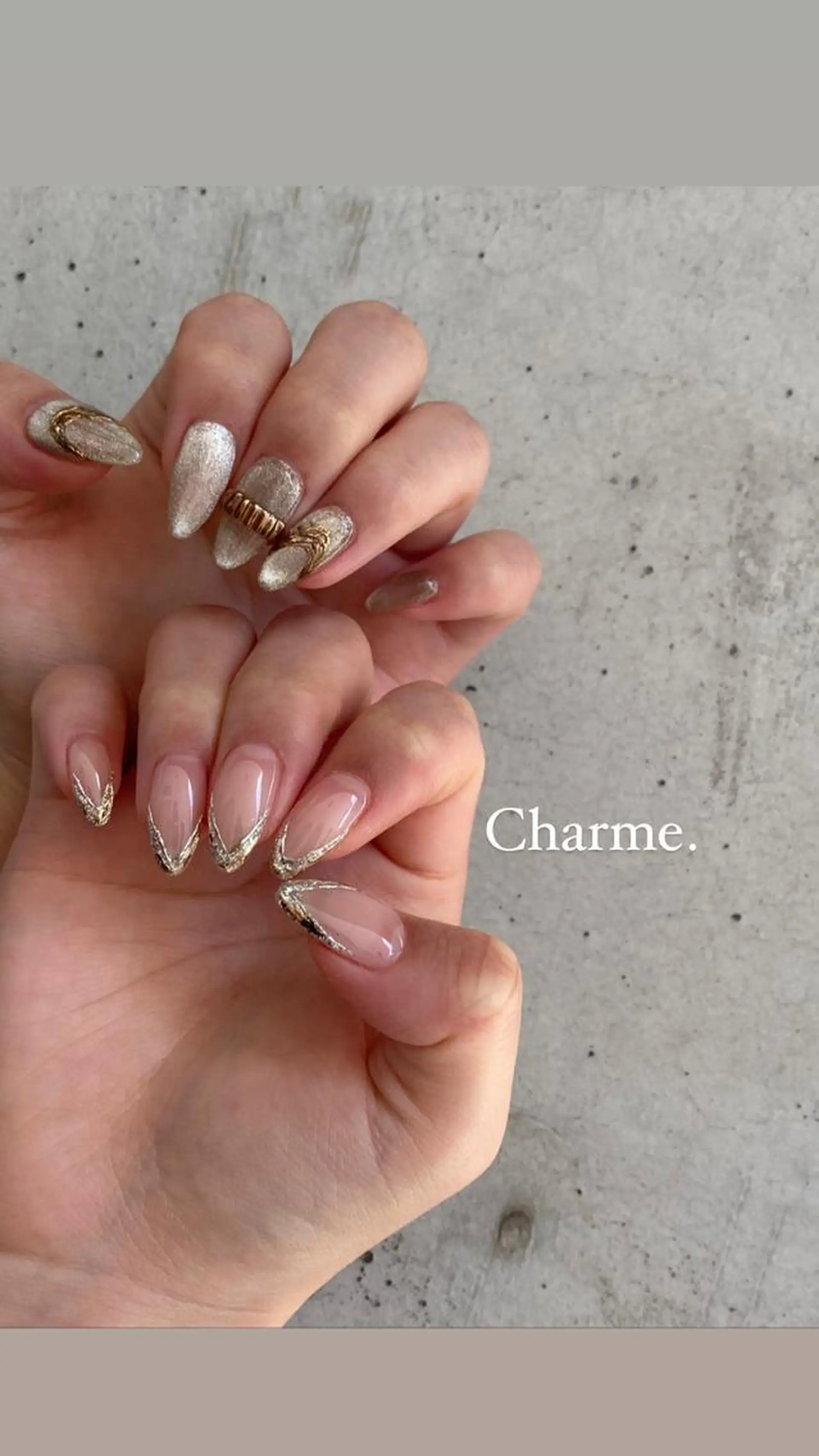 ネイル 持ち込み ニュアンスネイル Charme. NOBUKOのネイルデザイン