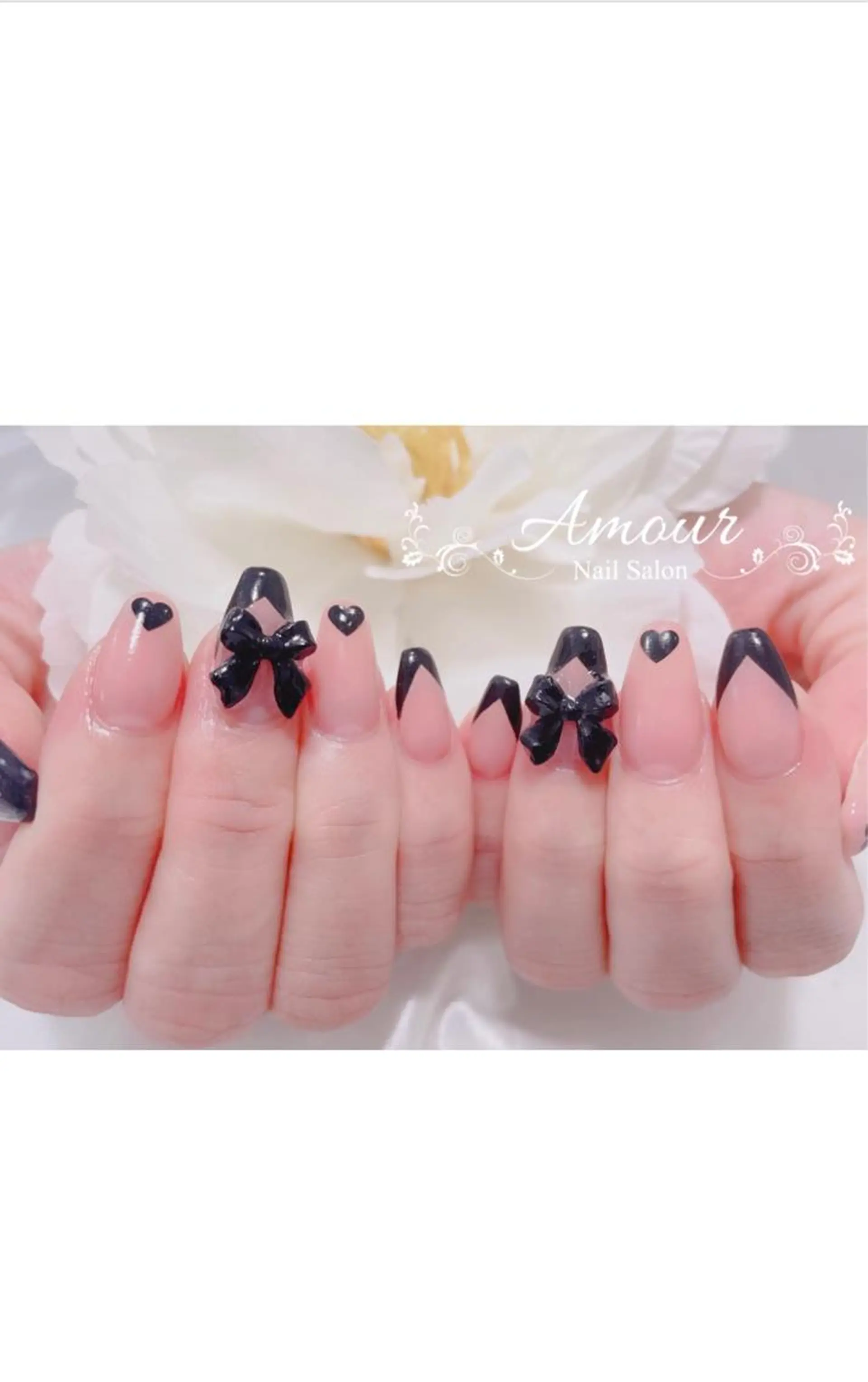 ネイル リボン nailsalon ♡amour♡のネイルデザイン
