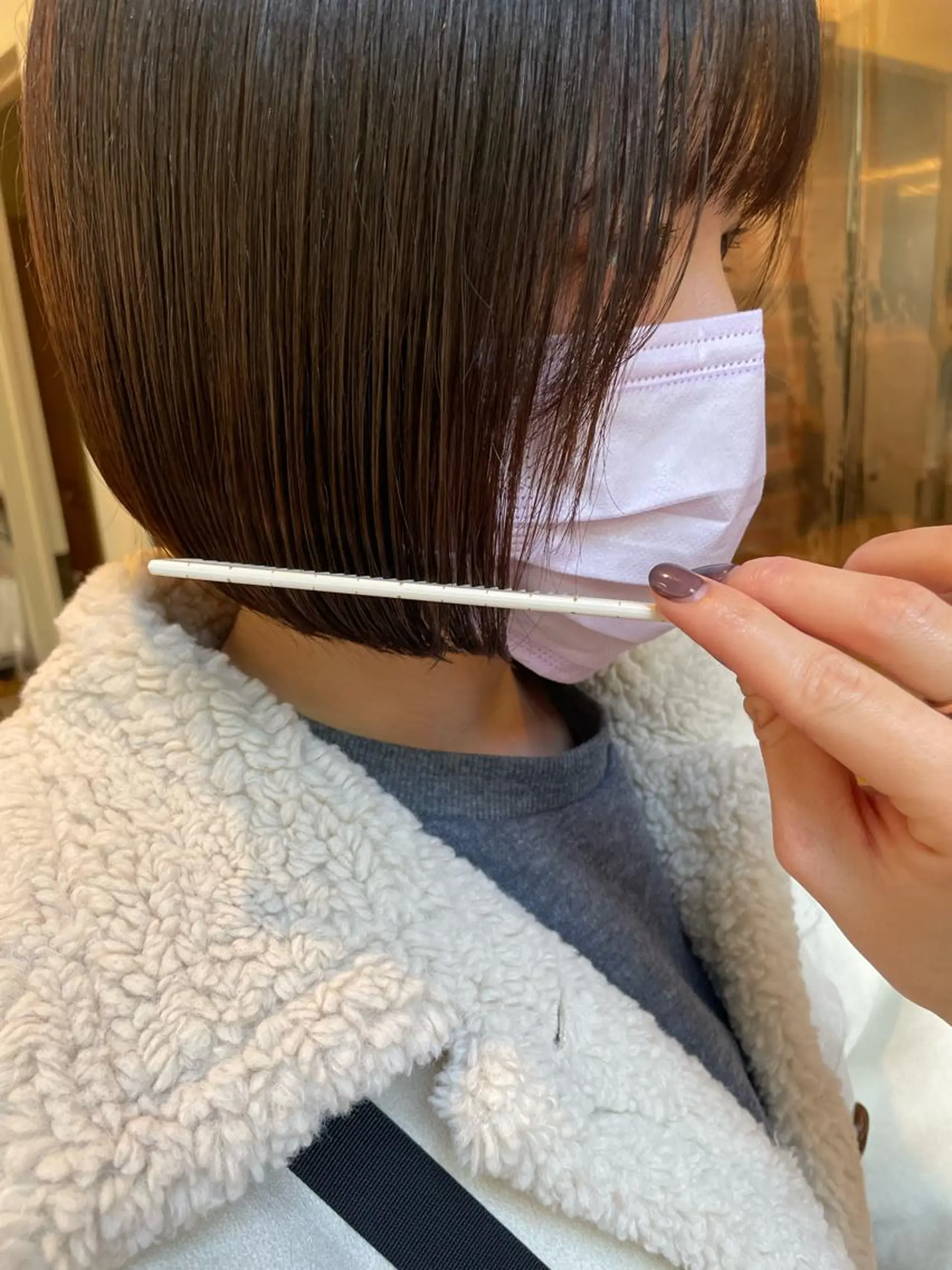 ミディアム ヘアアレンジ ボブ カット 抜け感ボブ×パーマ |kazaneのヘアスタイル