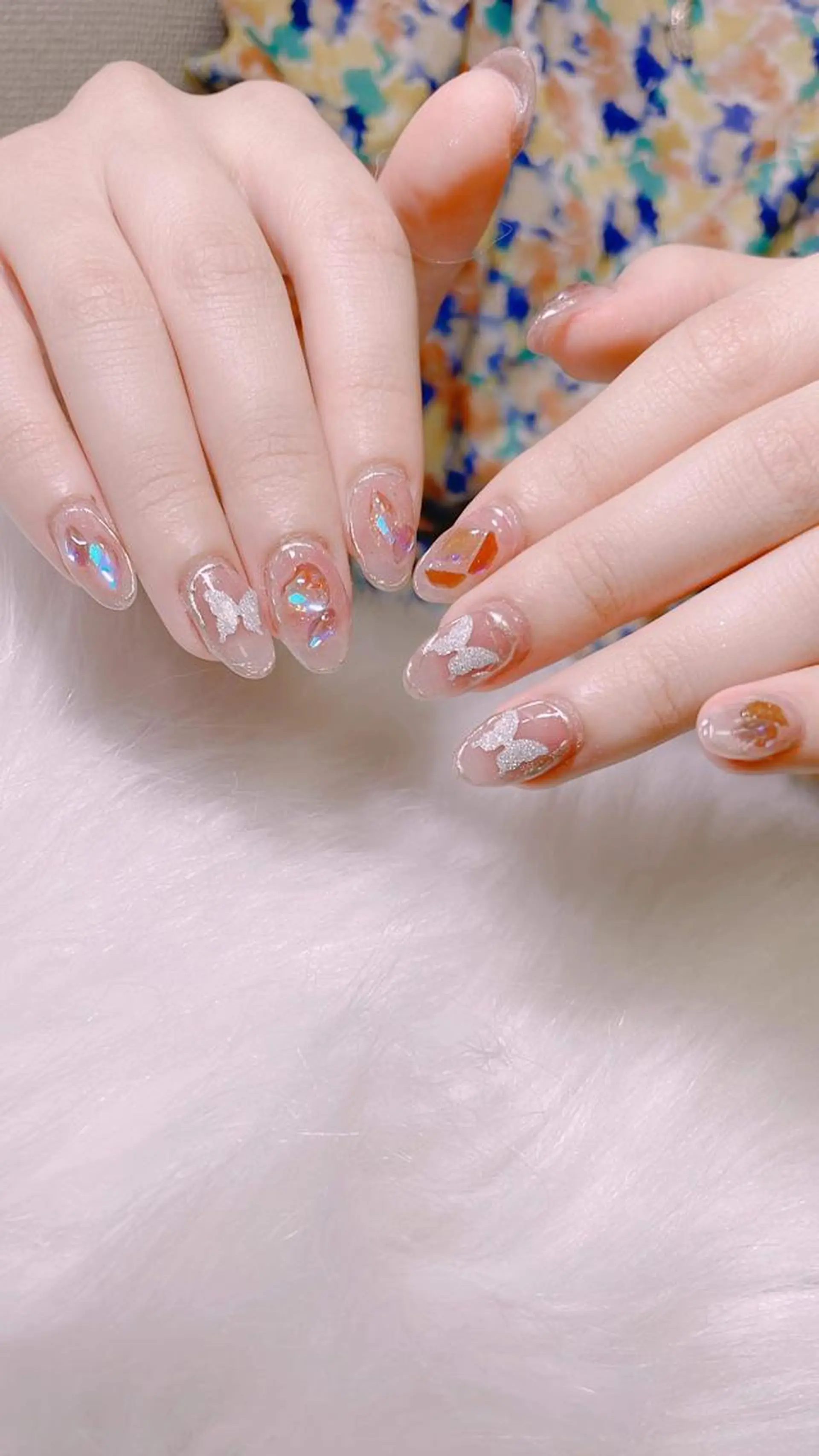 ネイル フレンチネイル ジェルネイル 韓国ネイル マグネットネイル 持ち込み Anh 高田馬場のネイルデザイン