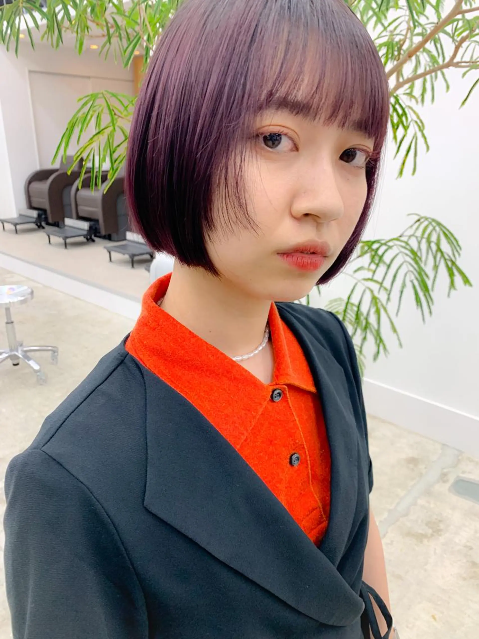 ショート カラー ダブルカラー ラベンダーカラー ボブ パーマ/パーマ落とし /藤木舜太のヘアスタイル