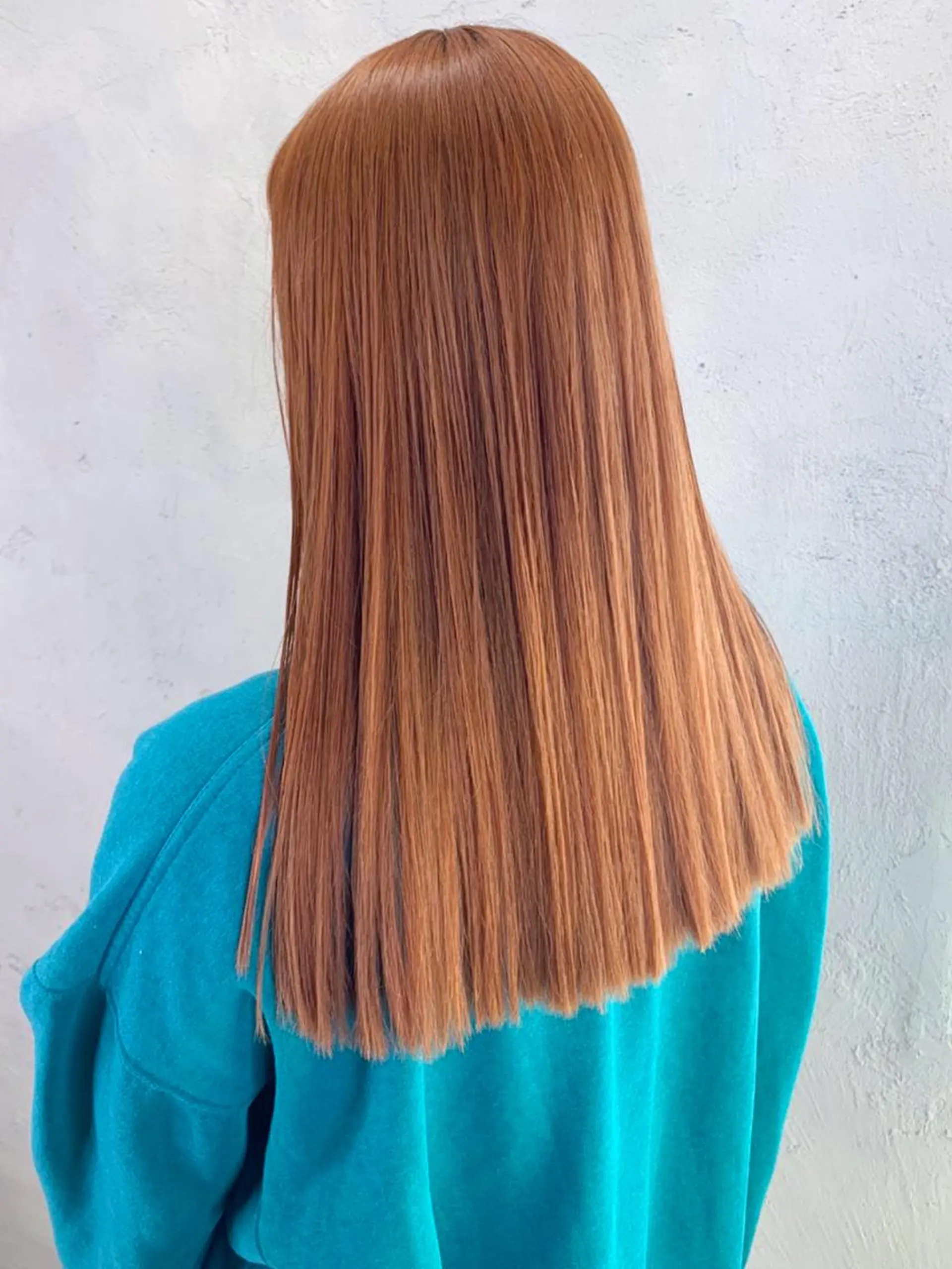 ロング カラー パーマ ヘアアレンジ オレンジ ロング ITbyALBUM 八王子店のヘアスタイル