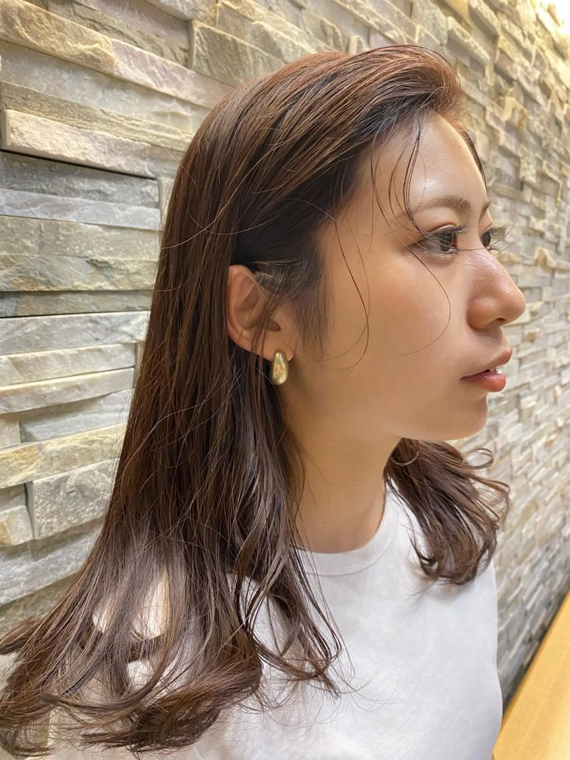 セミロング デザインカラー/ボブ ブリーチカラー/ユリのヘアスタイル