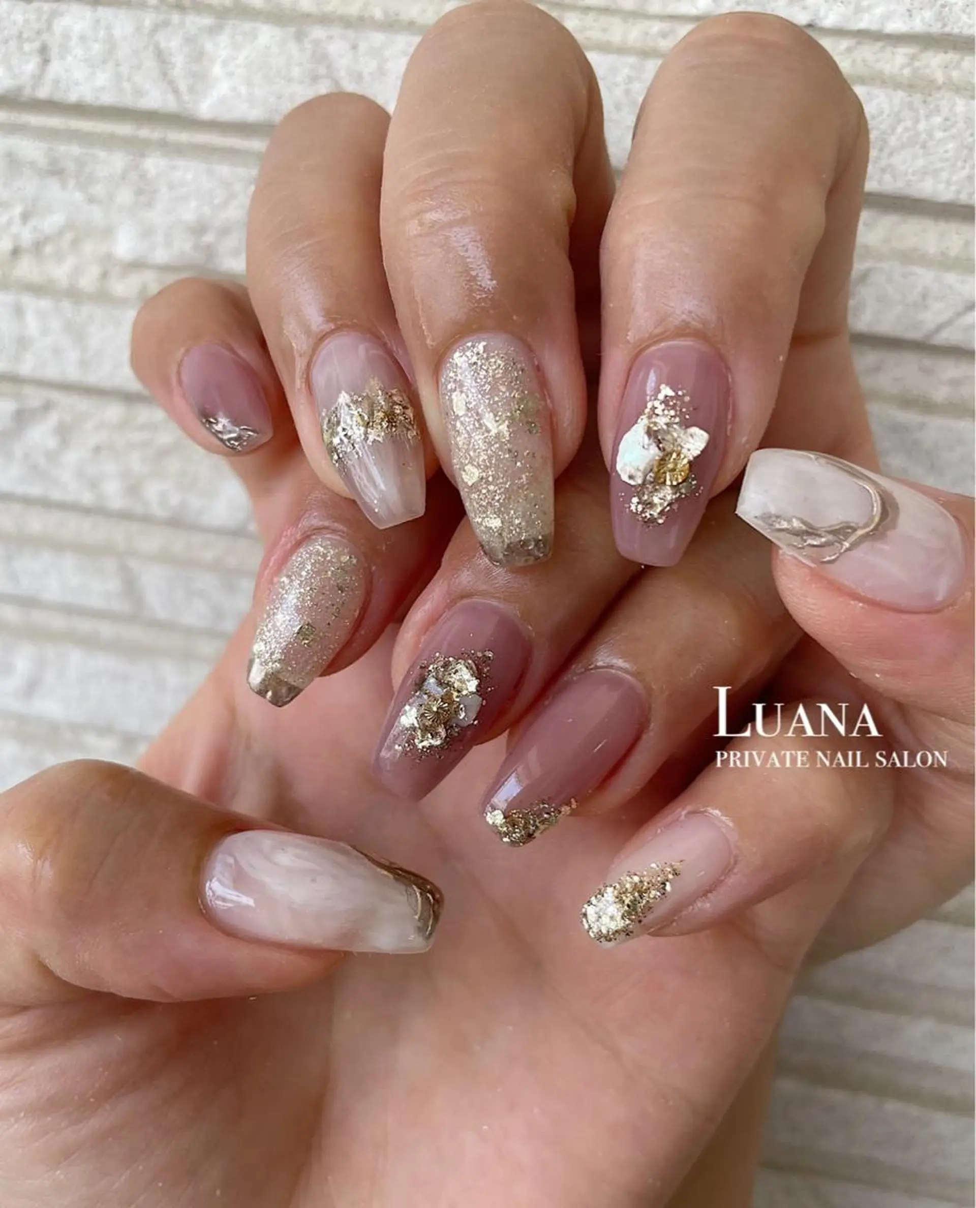 ロング カラー パーマ ヘアアレンジ メンズ キッズ ネイル マツエク・マツパ アイブロウ ニュアンスネイル ニュアンスパーマ ハンドネイル nail salon neigeのネイルデザイン