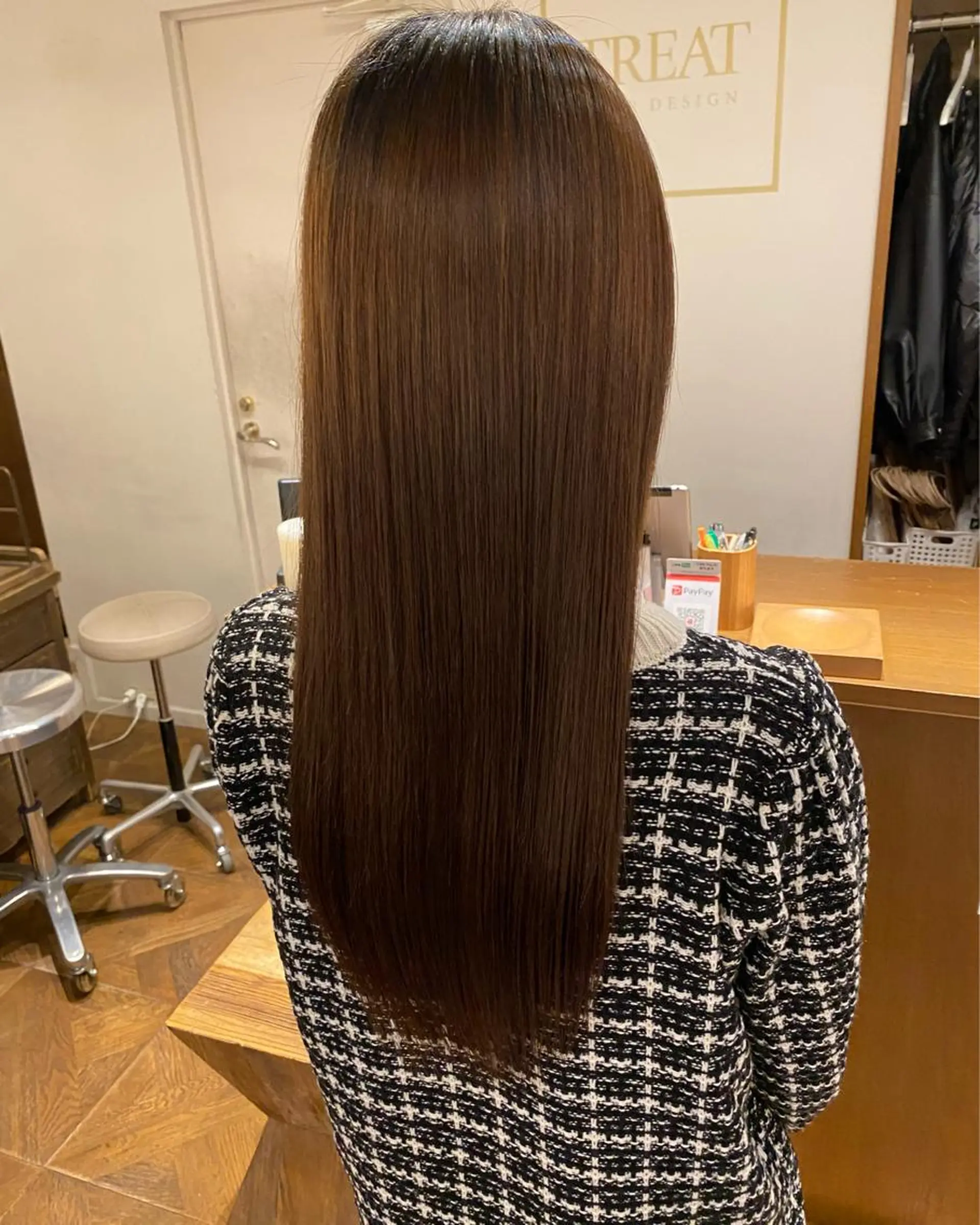 ロング パーマ トリートメント ストレートパーマ あべ しおりのヘアスタイル