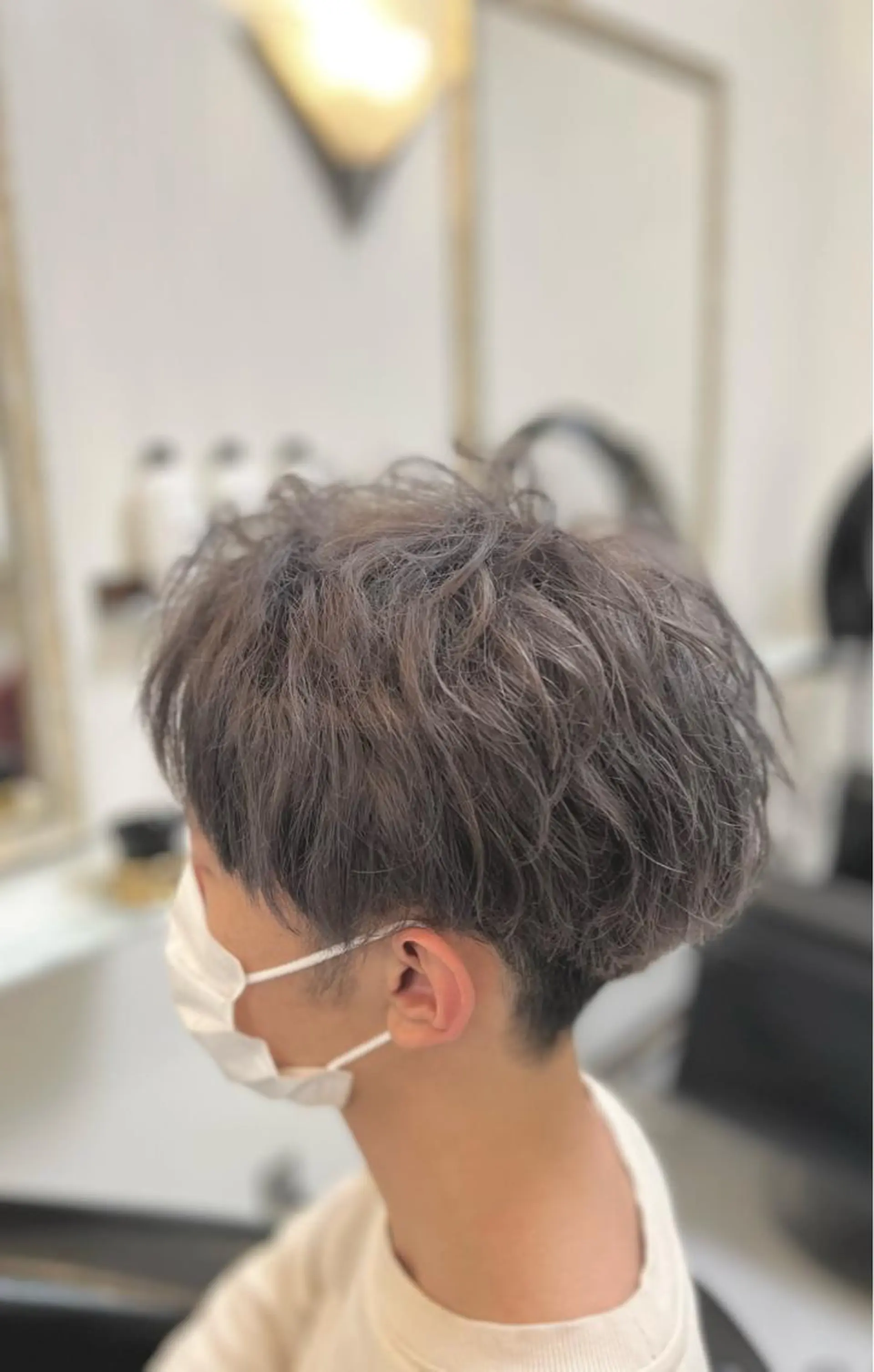 ショート カラー メンズ ダブルカラー シルバー KEN 🌟のヘアスタイル