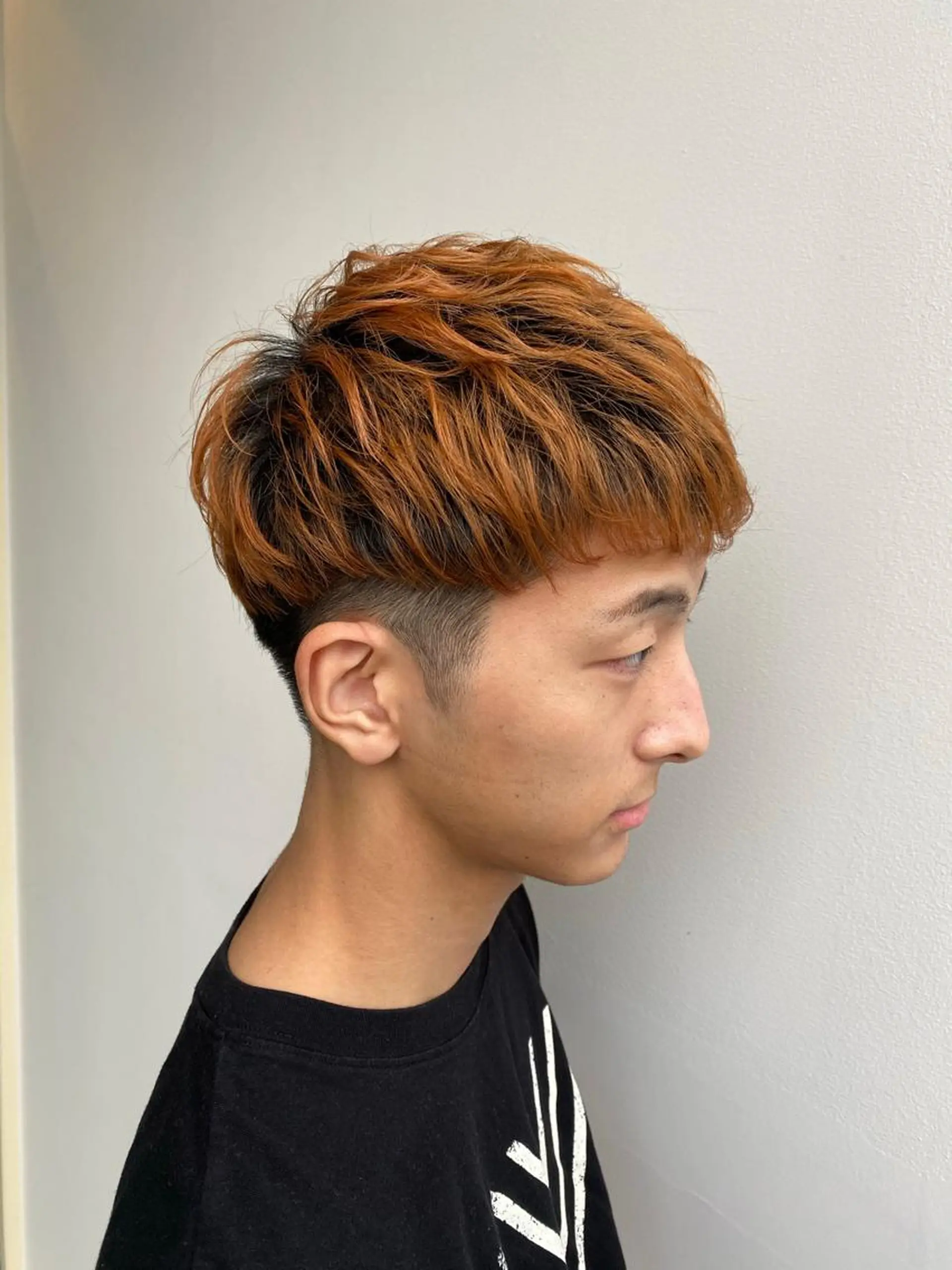 ショート カラー オレンジ カット ヘアカラー KATSUKI津福店所属・工藤 惇のヘアスタイル