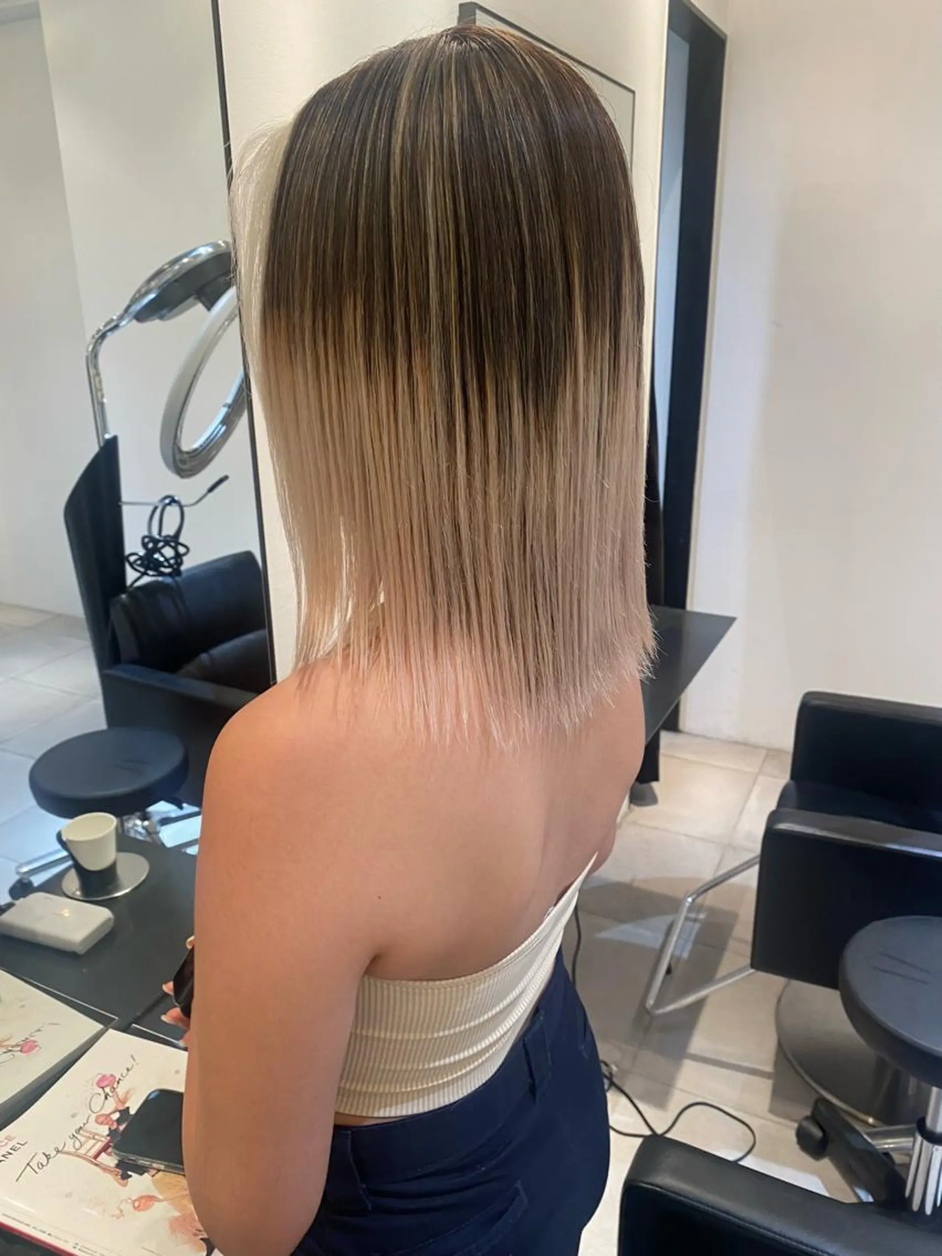 ミディアム カラー ヘアカラー riria/ボブ /透明感カラー🎀のヘアスタイル