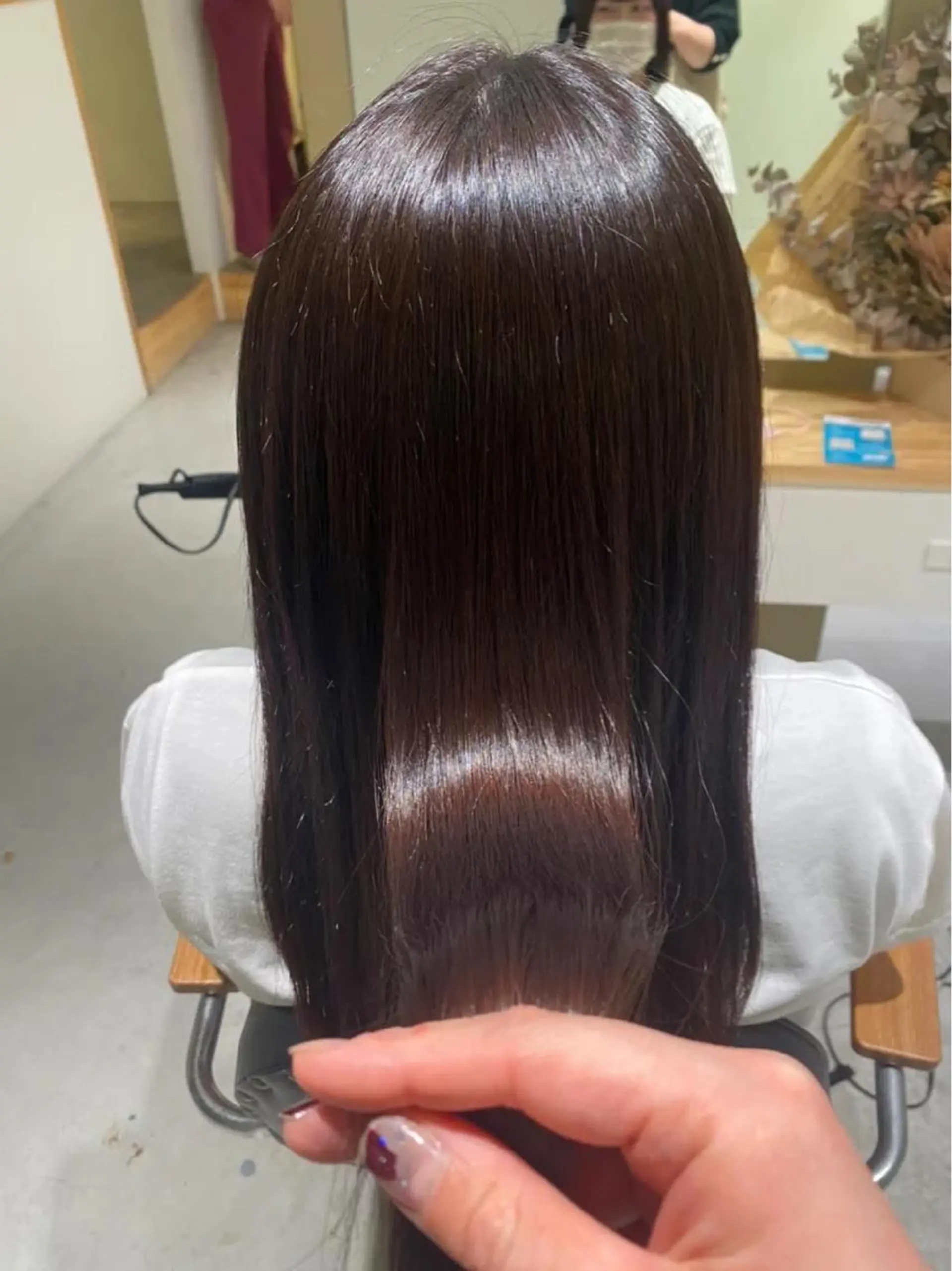 ロング 髪質改善 トリートメント レイヤー/蟹江/ くすみカラー/川口のヘアスタイル