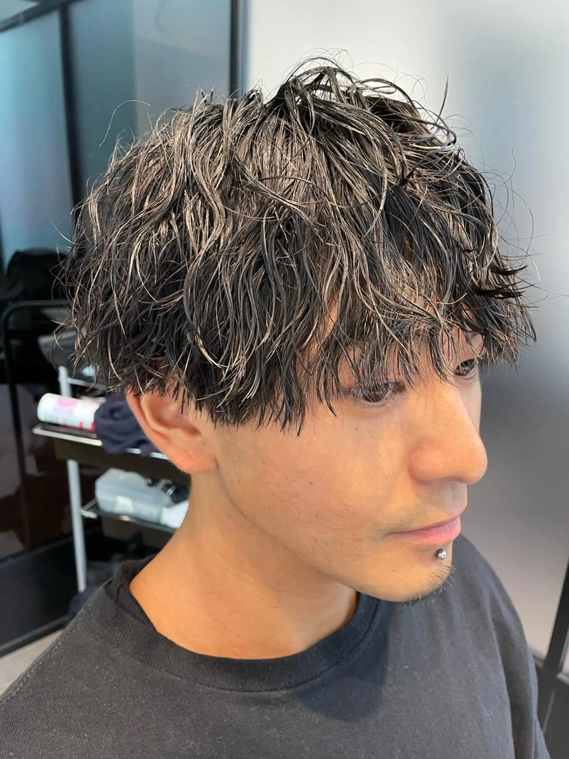 ショート パーマ メンズ 韓国ヘア 店長NEGIのヘアスタイル