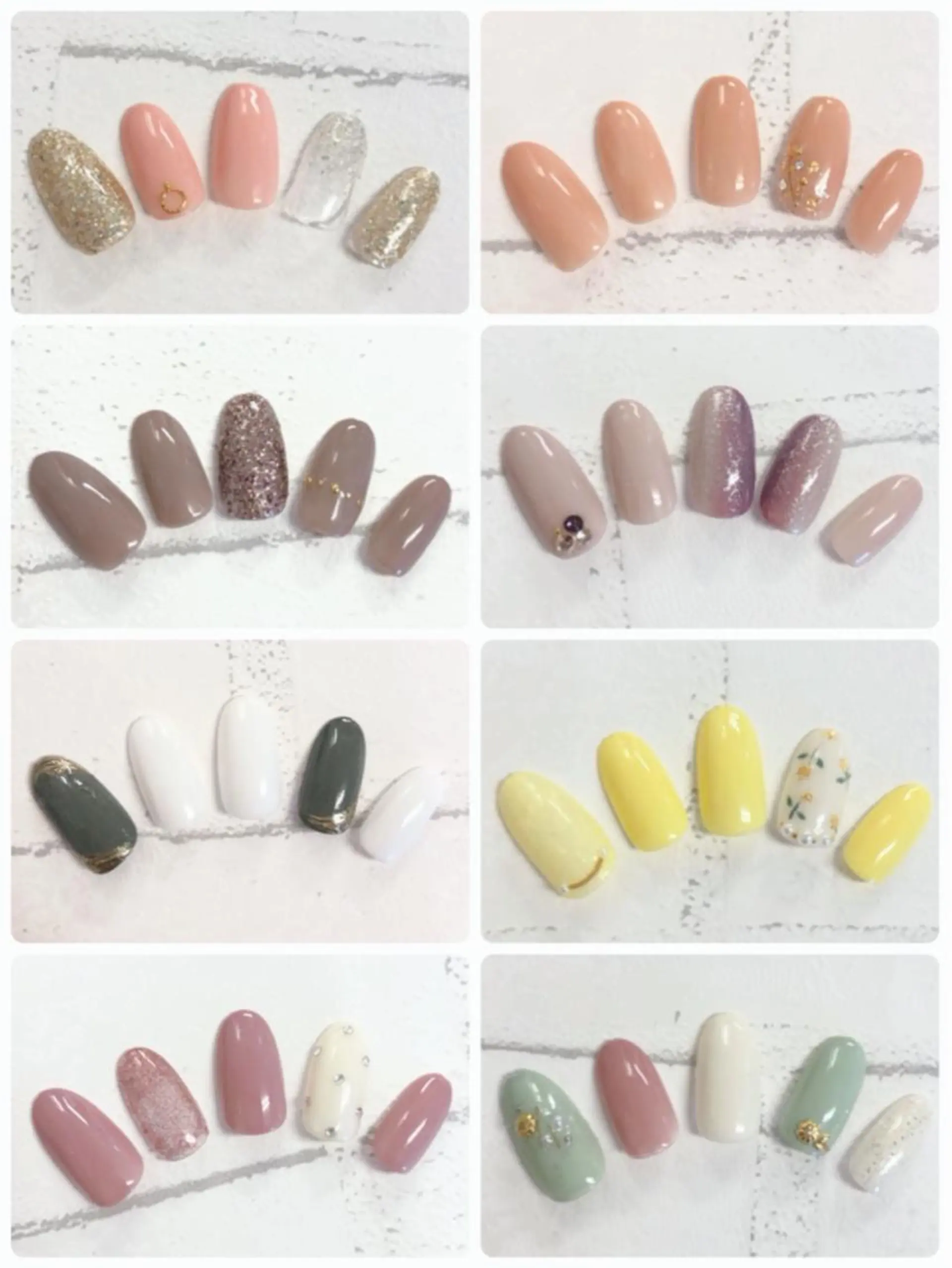 ネイル オフィスネイル 春ネイル ono megumiのネイルデザイン