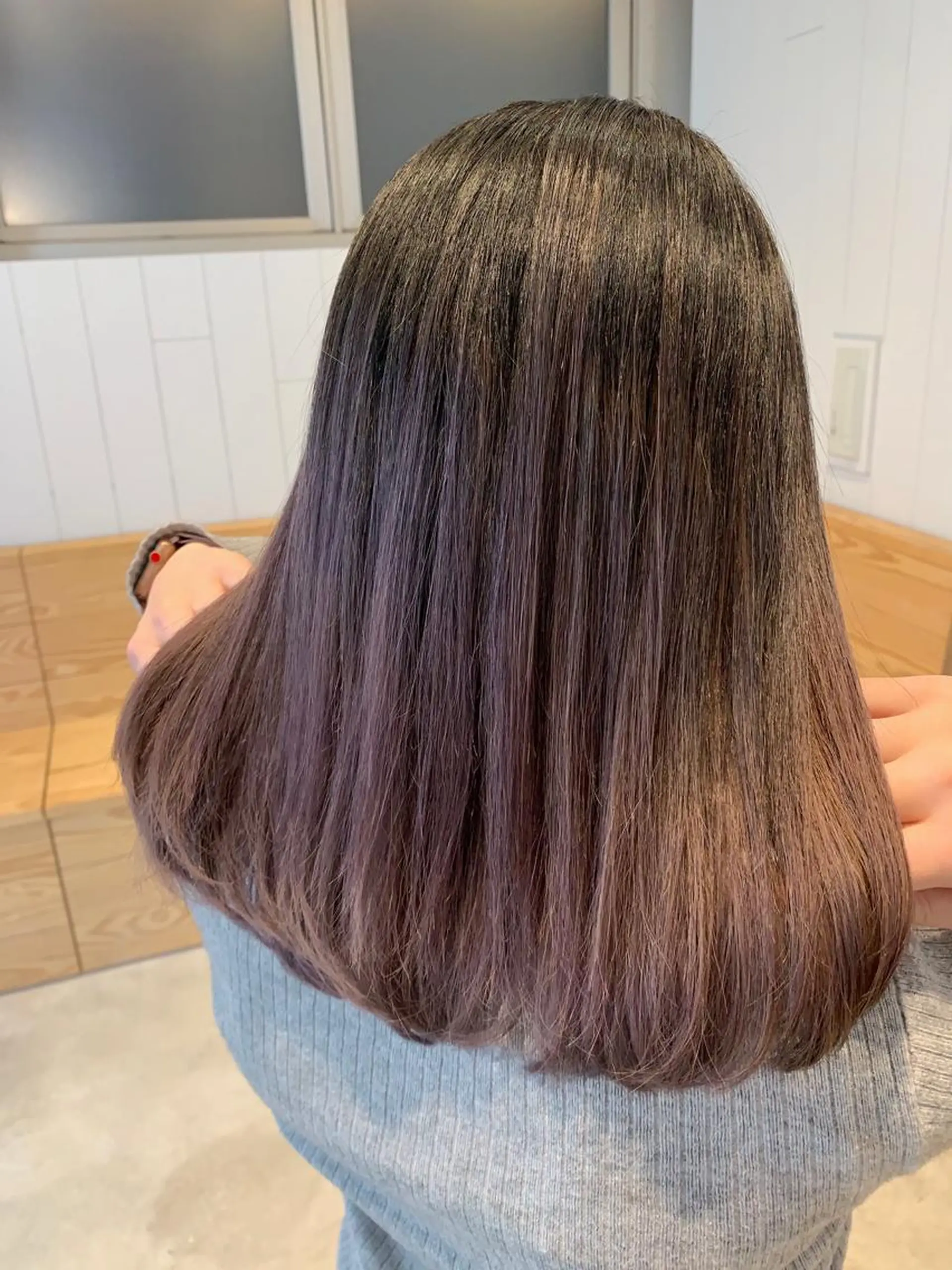 ミディアム ピンクラベンダー yui .のヘアスタイル