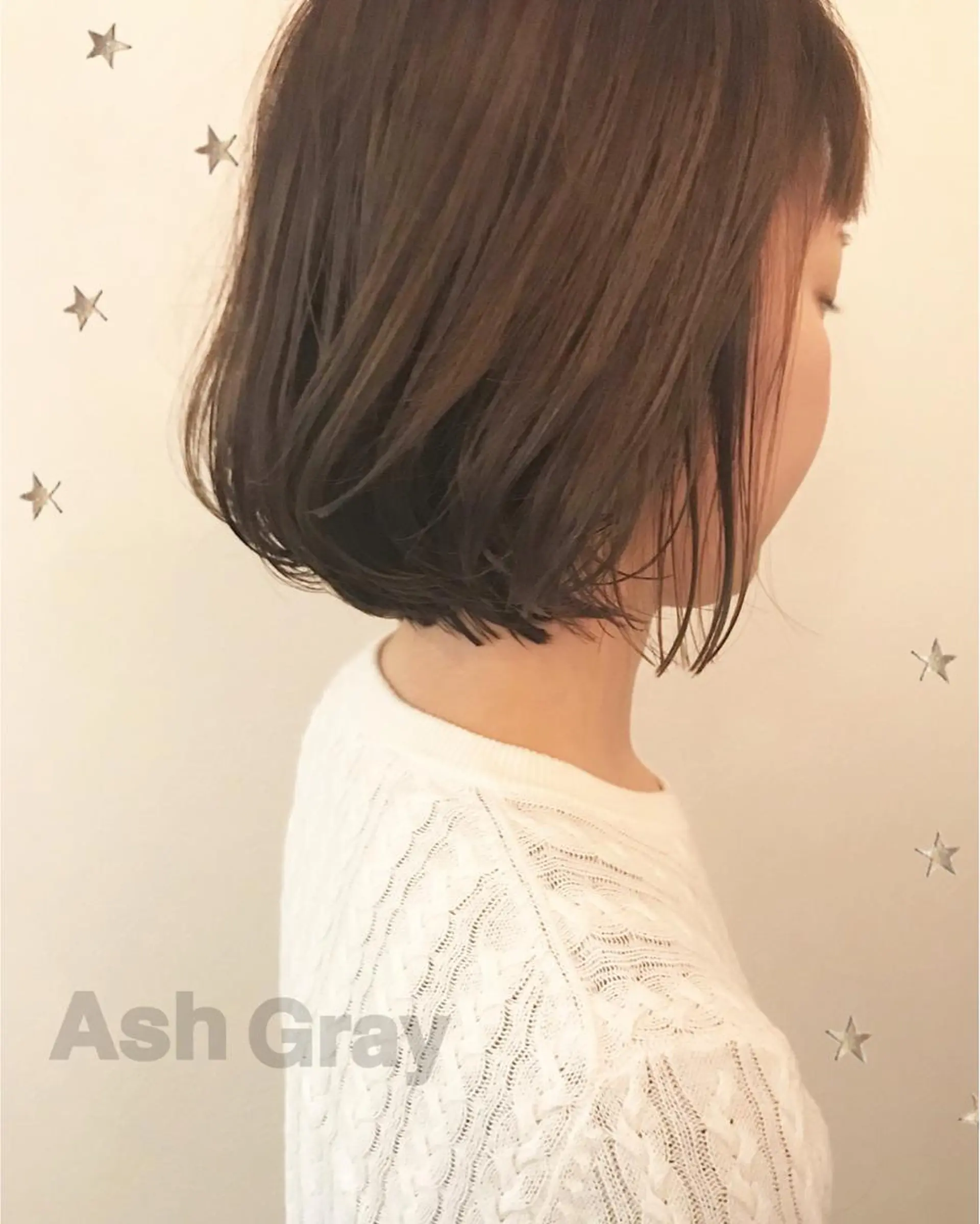 ミディアム カラー 市川 千夏のヘアスタイル