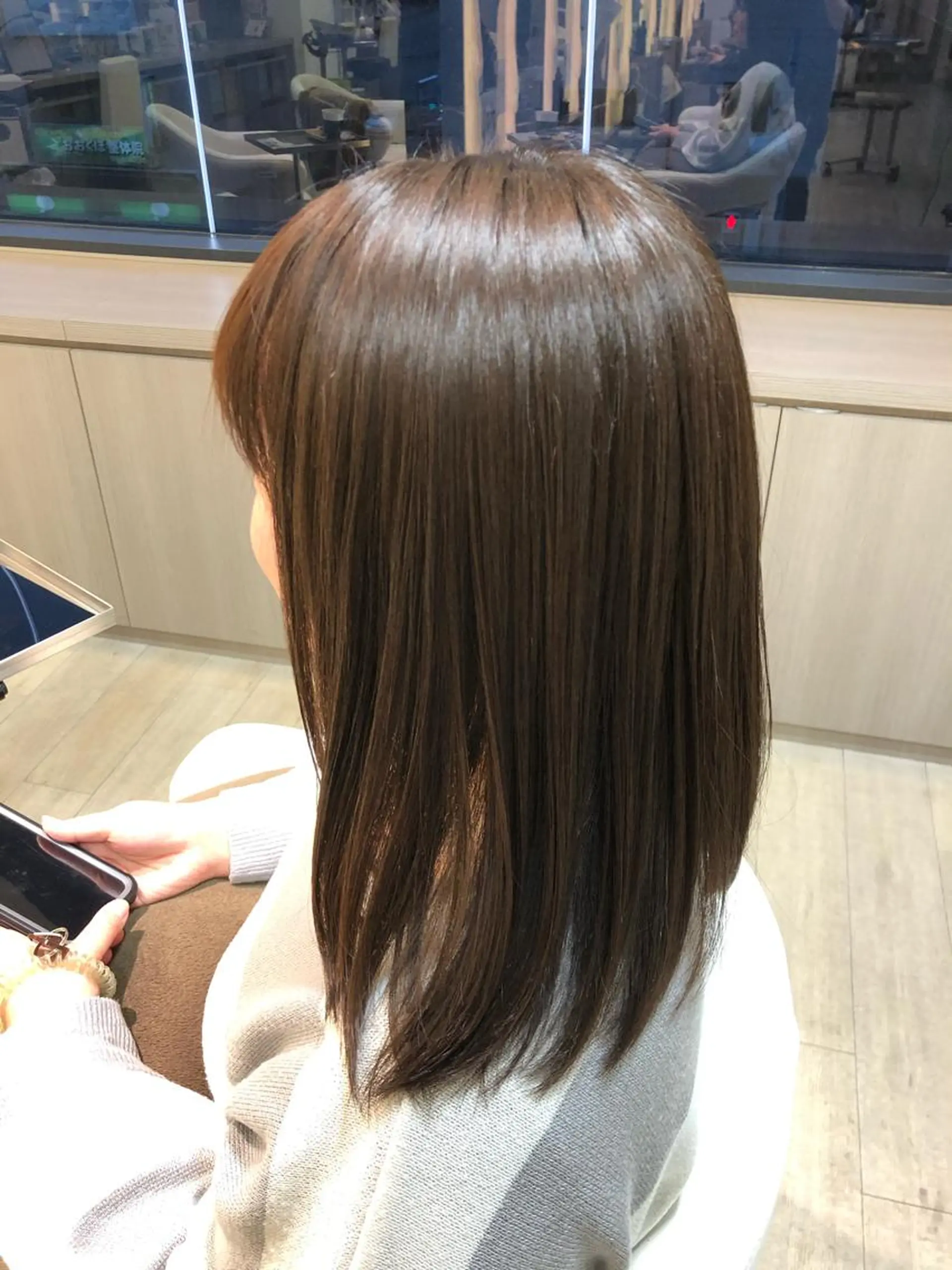 セミロング 髪質改善 トリートメント ブリーチ/髪質改善 NYNY大久保のヘアスタイル