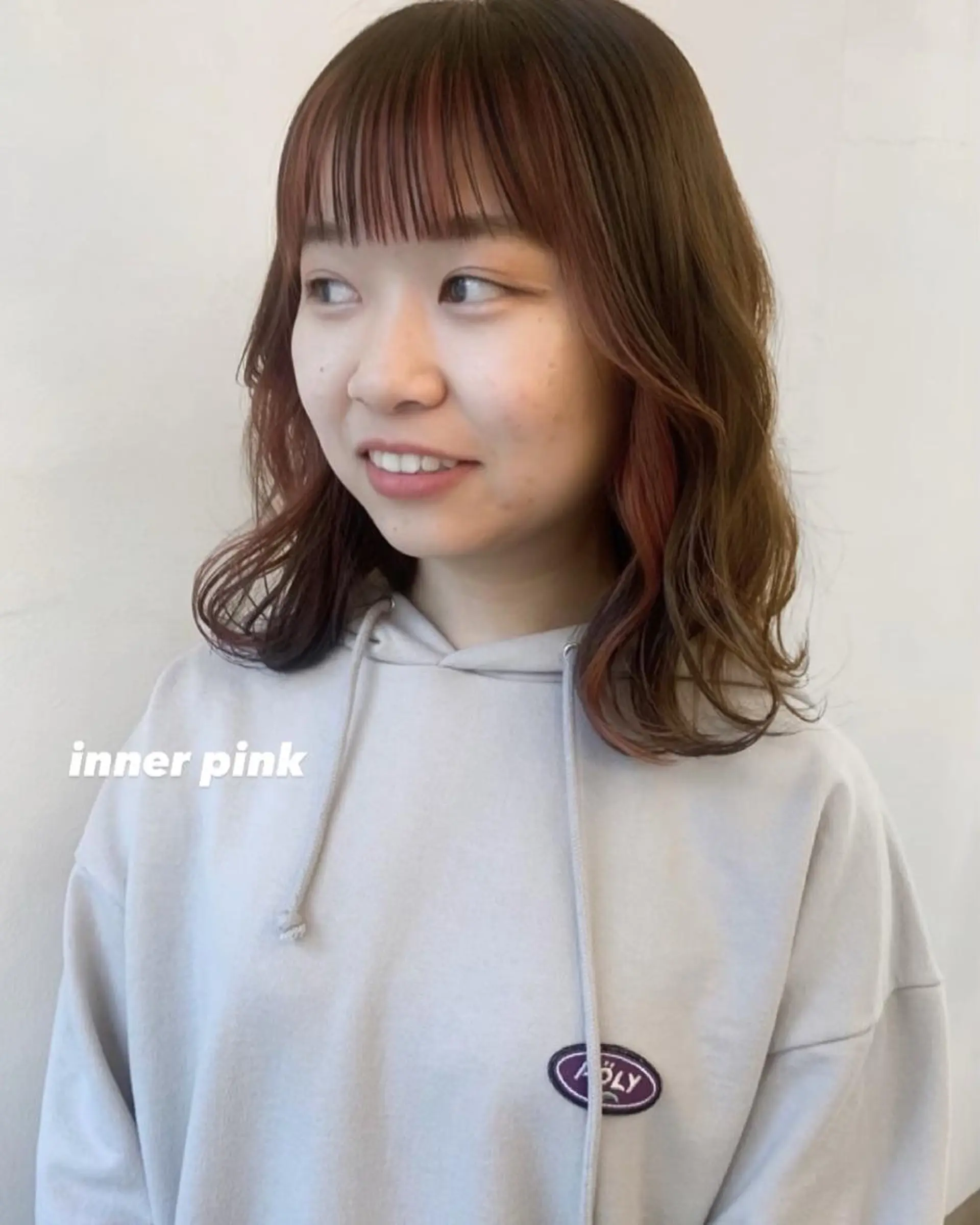 セミロング カラー ヘアアレンジ ピンクカラー 🌟アレンジが似合う カラー🌟Rumiのヘアスタイル