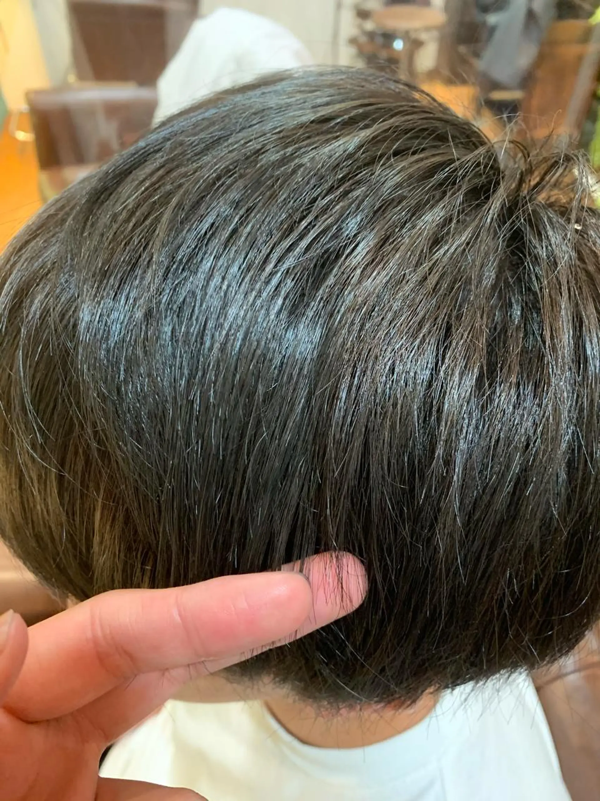 カラー メンズ 黒髪 ブルーカラー ブルーブラック カット特化美容師 齋藤桐のヘアスタイル