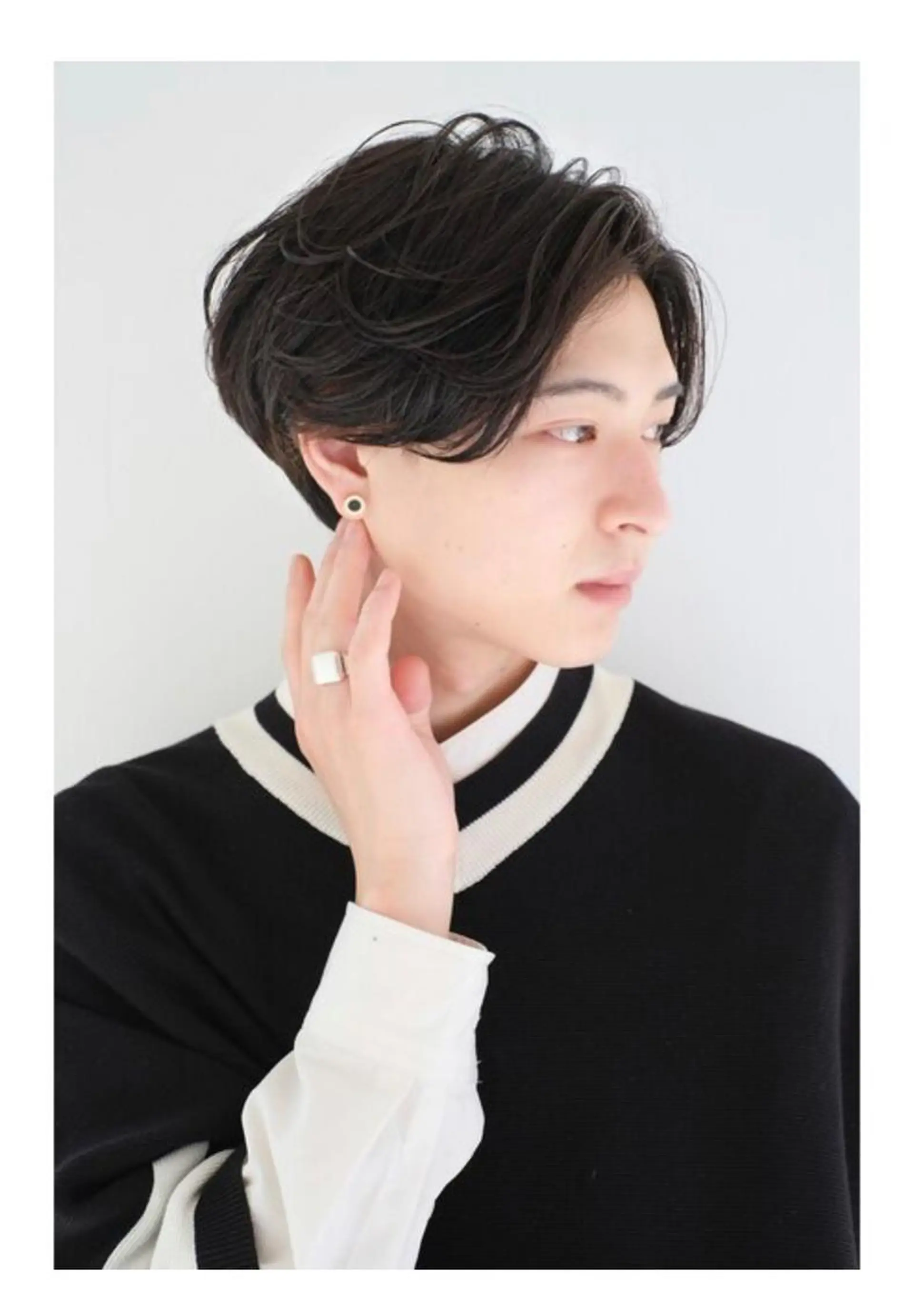 メンズ オリーブ カラー✨有坂映哉のヘアスタイル