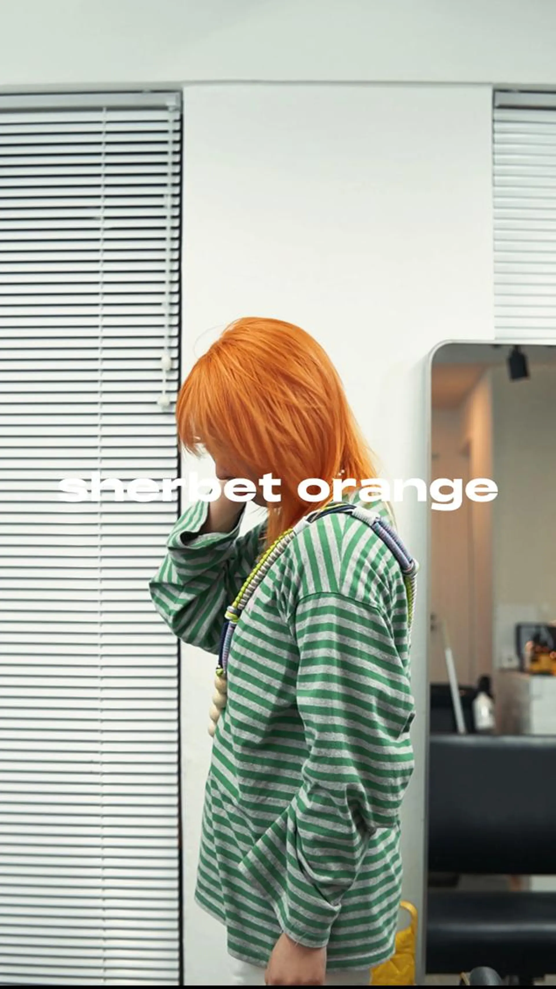 ミディアム カラー オレンジ ヘアカラー トリートメント ハイトーン特化サロン 代表 中谷蓮のヘアスタイル