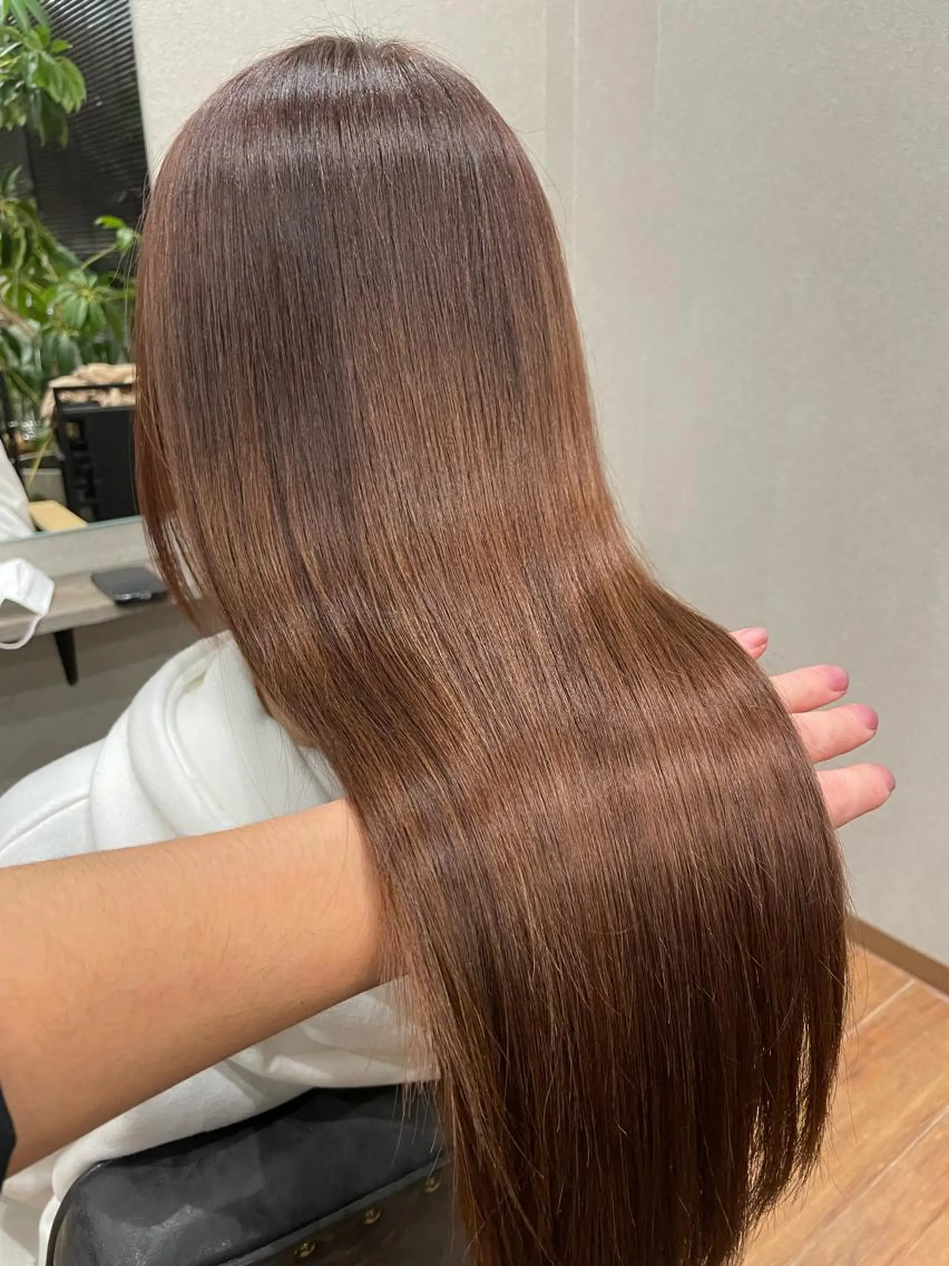 ロング カラー 髪質改善 ヘアカラー トリートメント 鵜飼 真伍のヘアスタイル