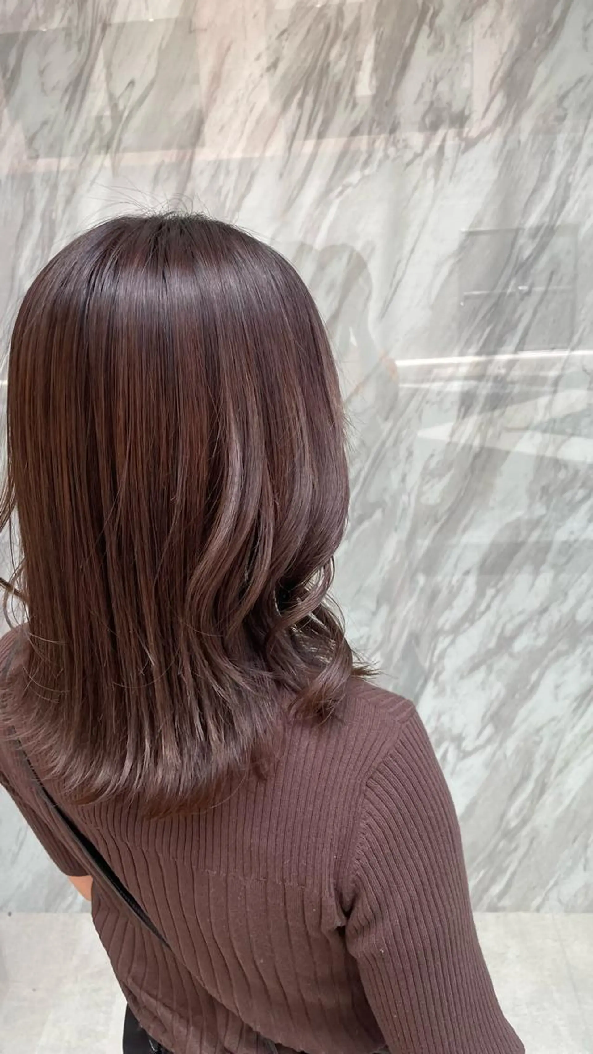 セミロング カラー パーマモデル募集🌈 森脇帆南のヘアスタイル