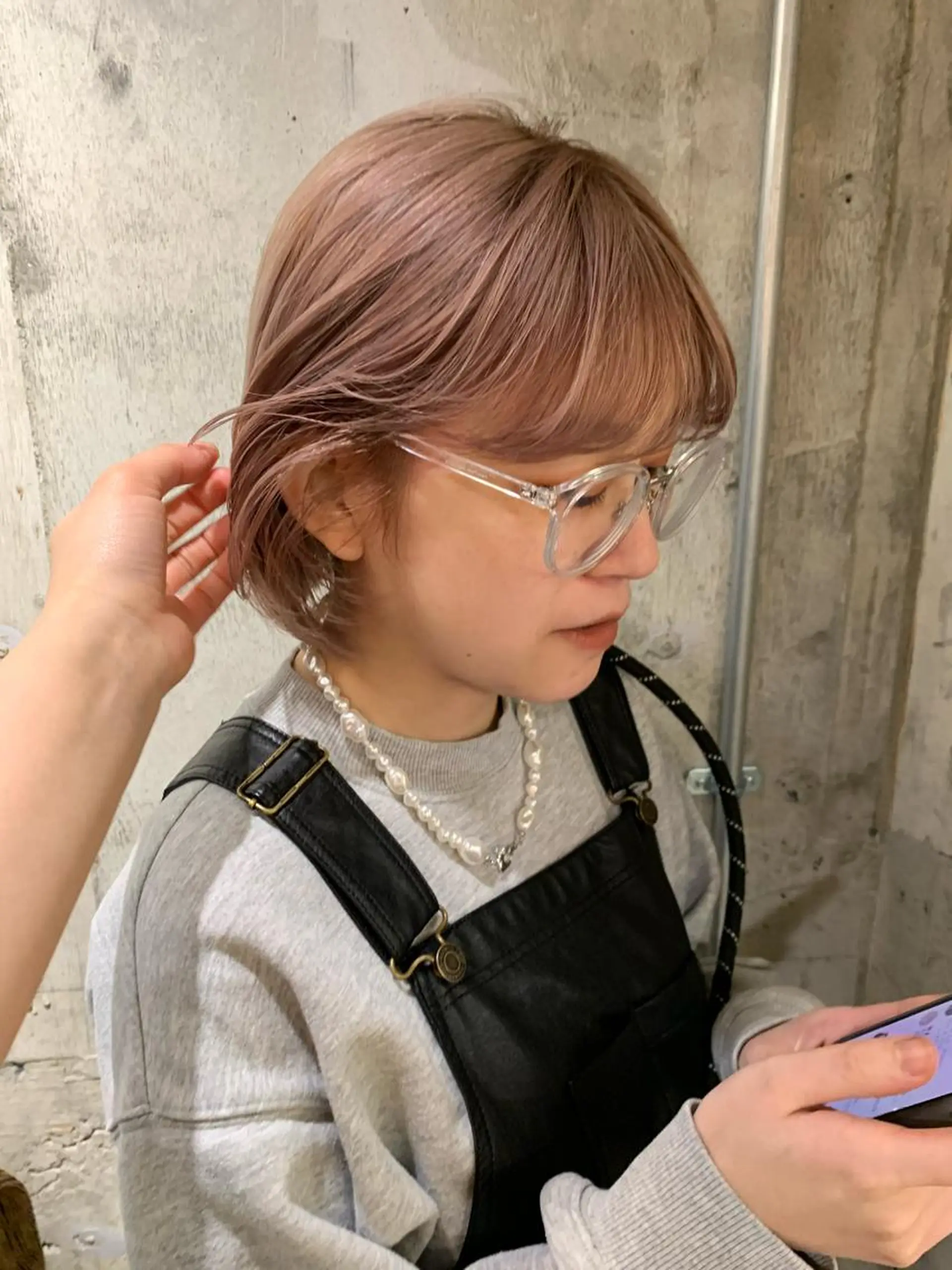 ショート カラー ブリーチ ヘアカラー TONUKOA RUA下北沢店【トヌコア ルア】所属・丸山璃子 /パーマ/レイヤーのヘアスタイル