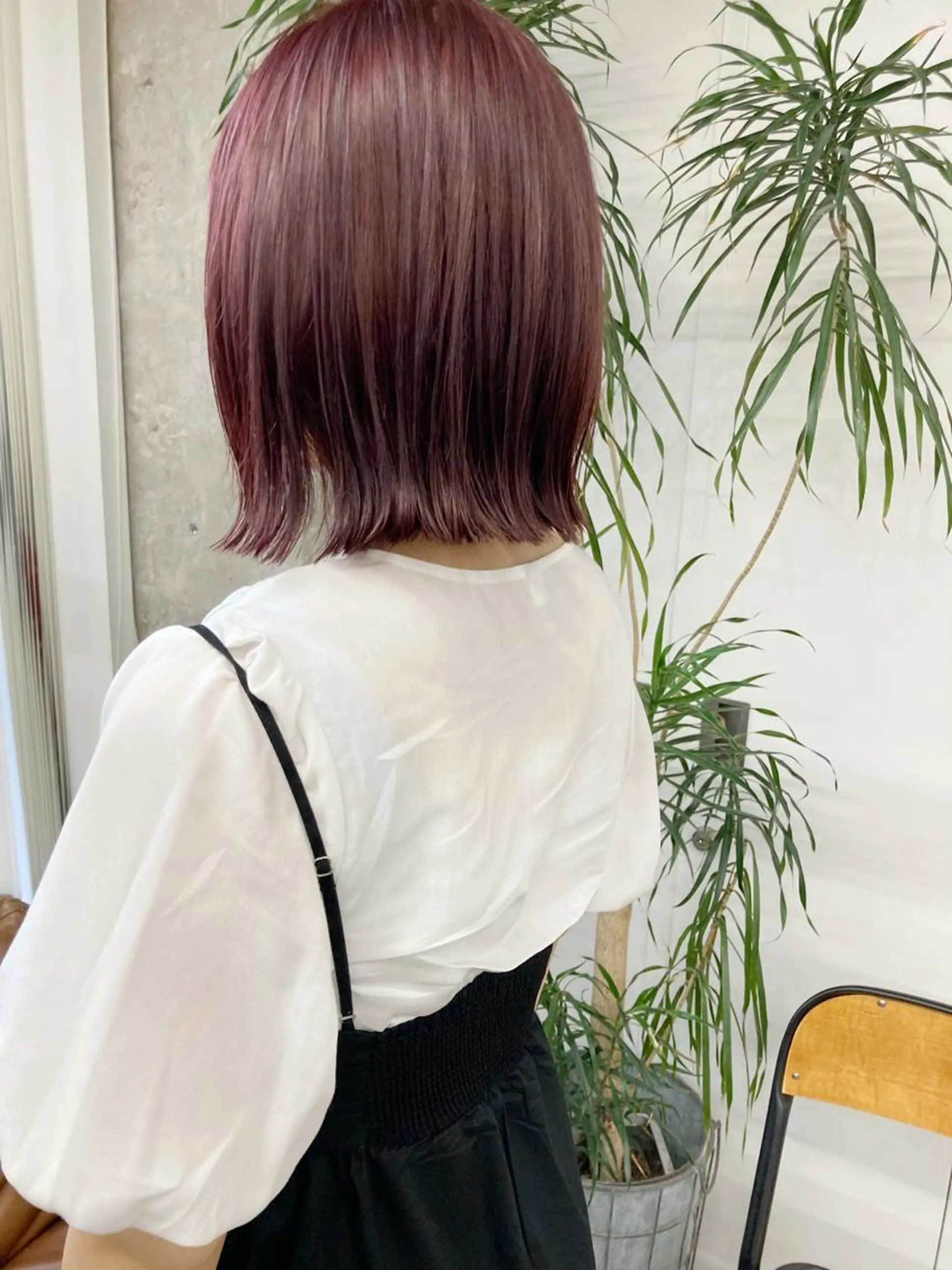 ミディアム カラー ピンクカラー ヘアカラー 小木曽智美 /ボブ/ショートのヘアスタイル