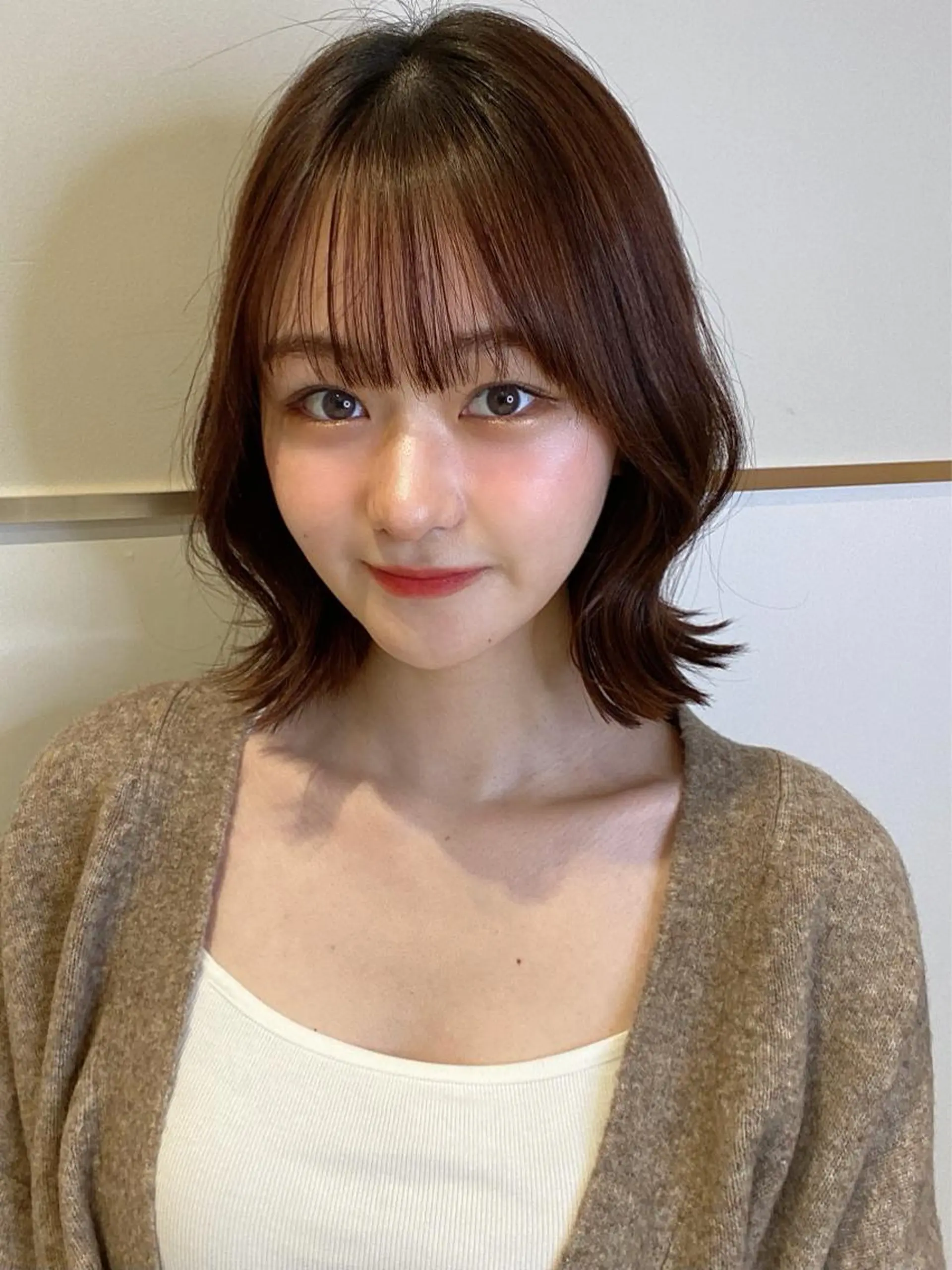 ミディアム カラー 小野寺瑞希 /最小顔カットのヘアスタイル