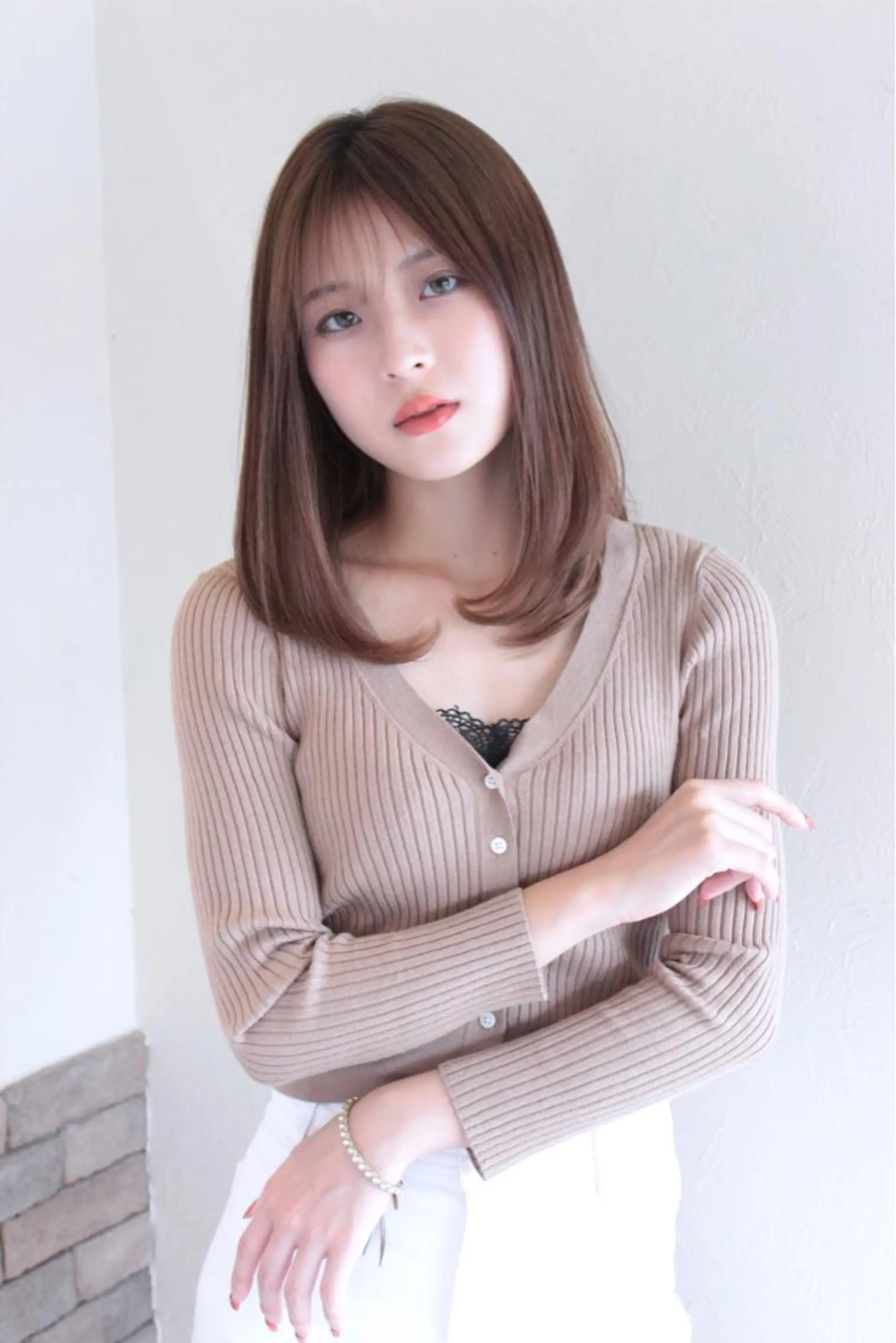 セミロング 髪質改善 ヘアカラー ✨レイヤーお任せ✨ 林有里子のヘアスタイル