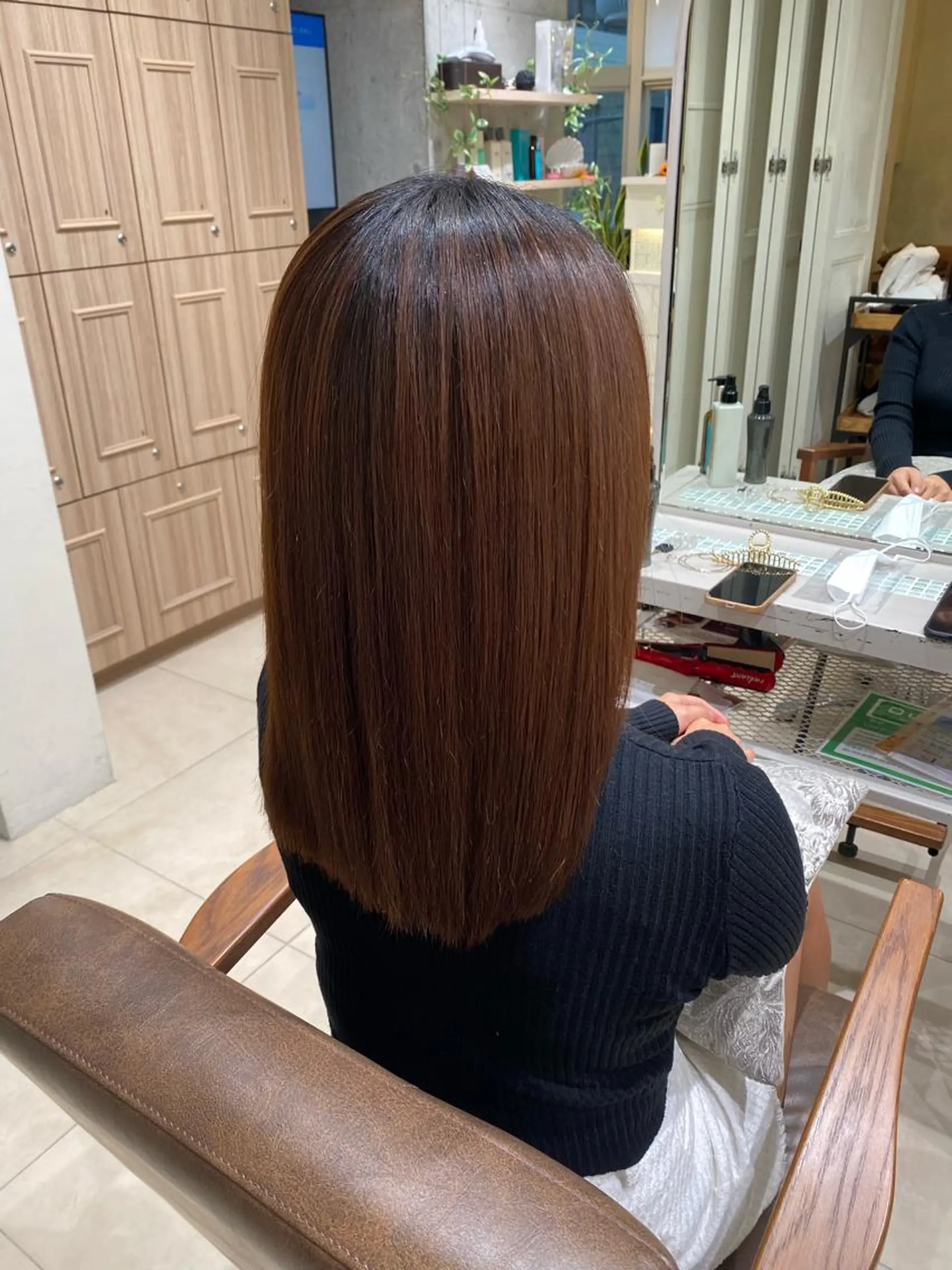 ロング 髪質改善 トリートメント ヘアカラー トリートメント 艶カラー🩵中久保 舞優🩵のヘアスタイル