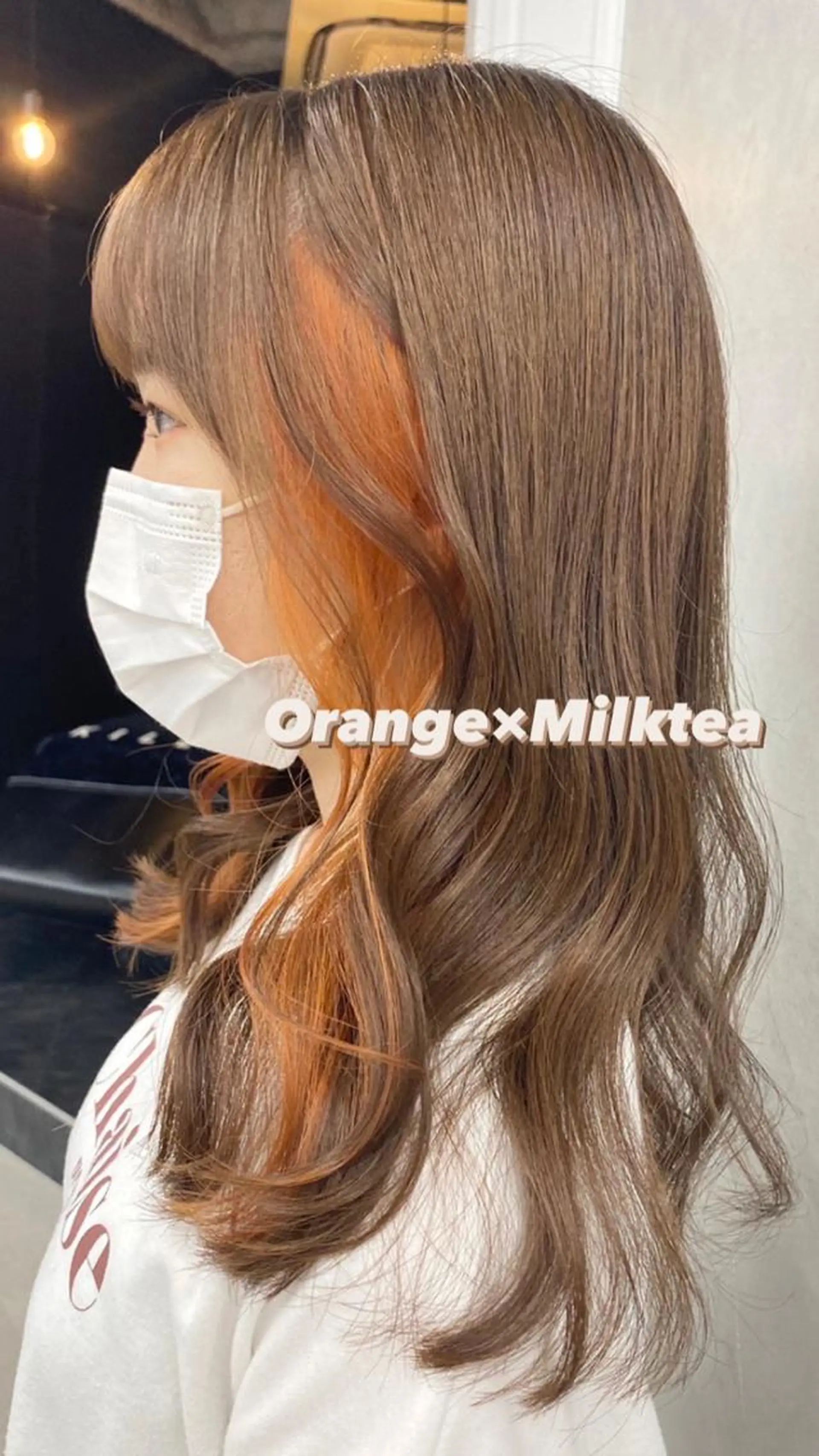 ロング カラー ブリーチ インナーカラー ヘアカラー 🧸艶々韓国ヘア 🧁mizunaのヘアスタイル