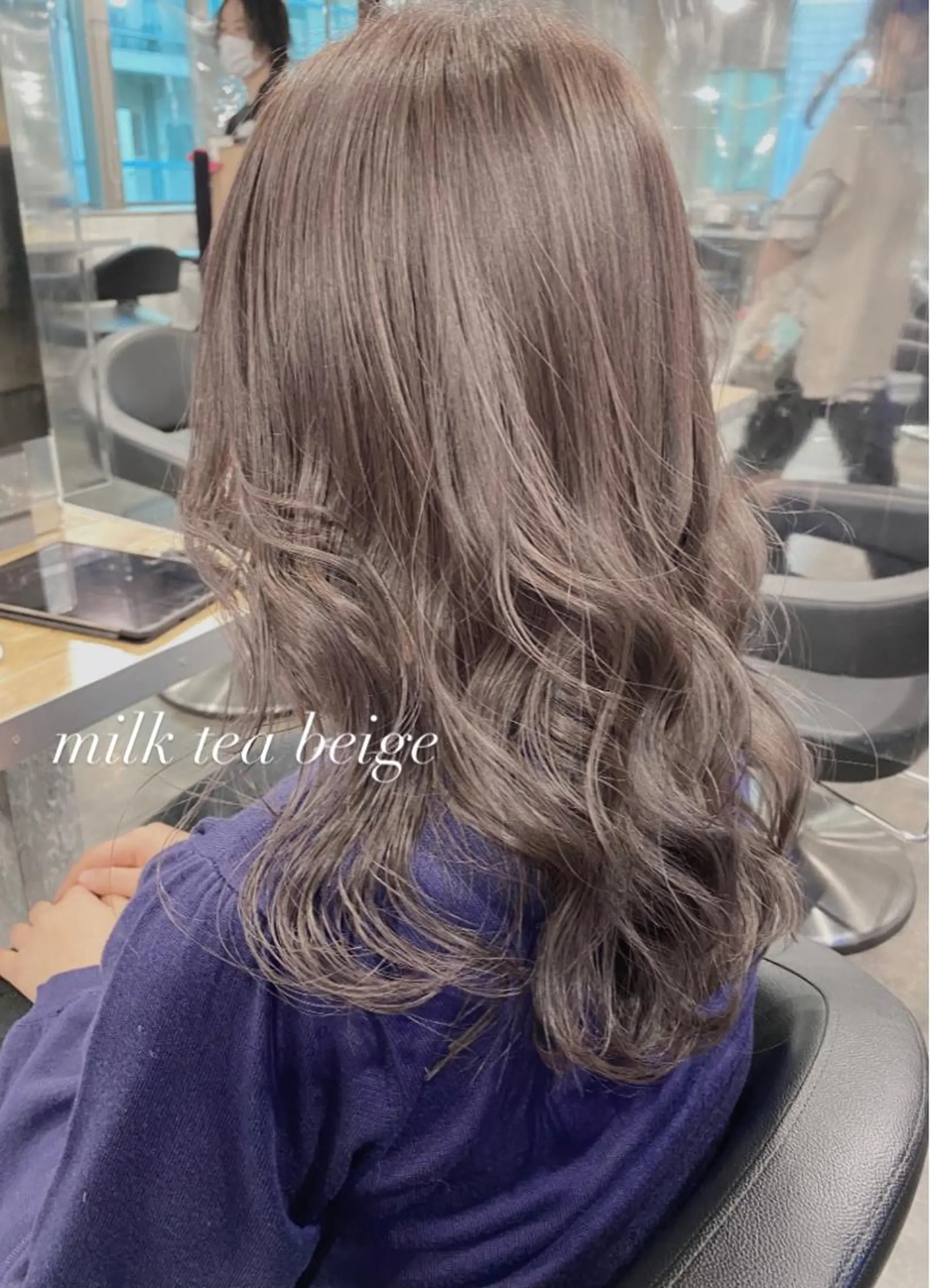 セミロング カラー パーマ ヘアアレンジ メンズ キッズ ネイル マツエク・マツパ 韓国/トレンド レイヤー【101】のヘアスタイル