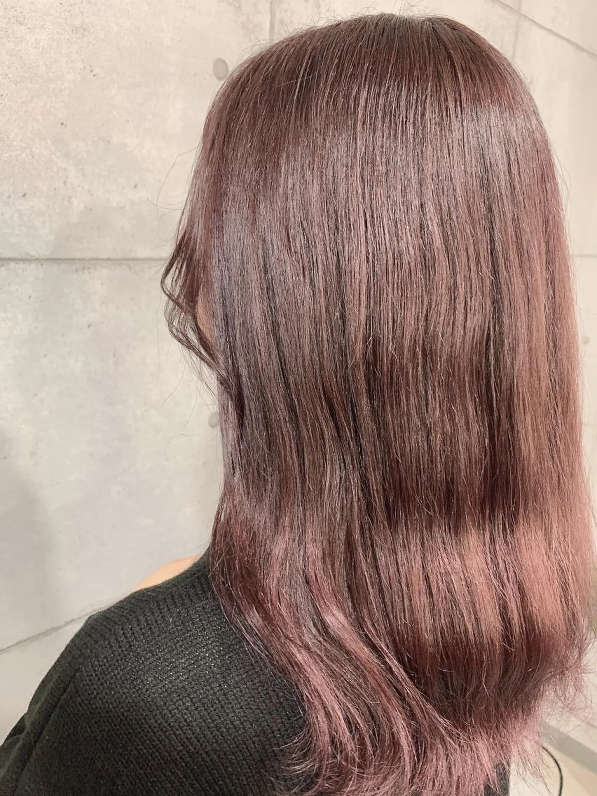 ロング カラー アディクシーカラー アッシュ バレイヤージュ ミストバング ベージュカラー ヘアカラー トリートメント ヘアセット 髪質改善色素改善特化 keiのヘアスタイル