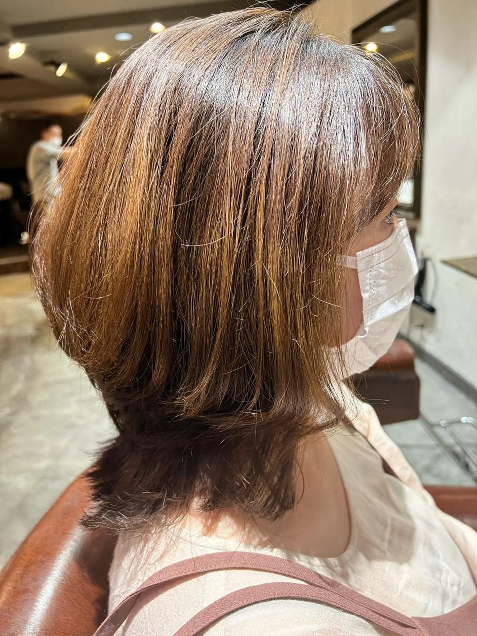 ミディアム くびれヘア くびれレイヤー レイヤーカット 佐々木陸斗 ショート&メンズのヘアスタイル