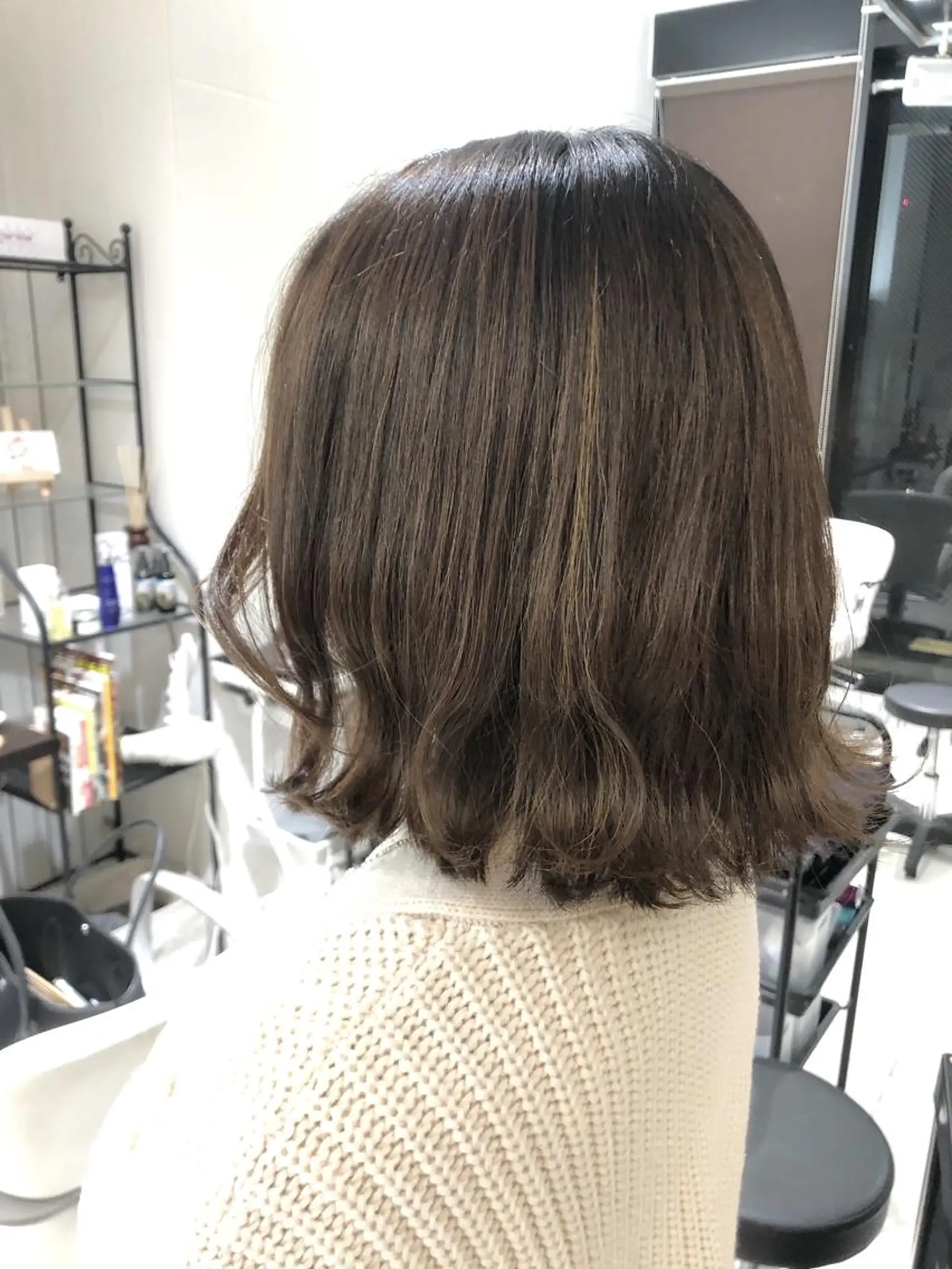 ミディアム 外国人風カラー ハイライト ヘアカラー 八谷 将平のヘアスタイル