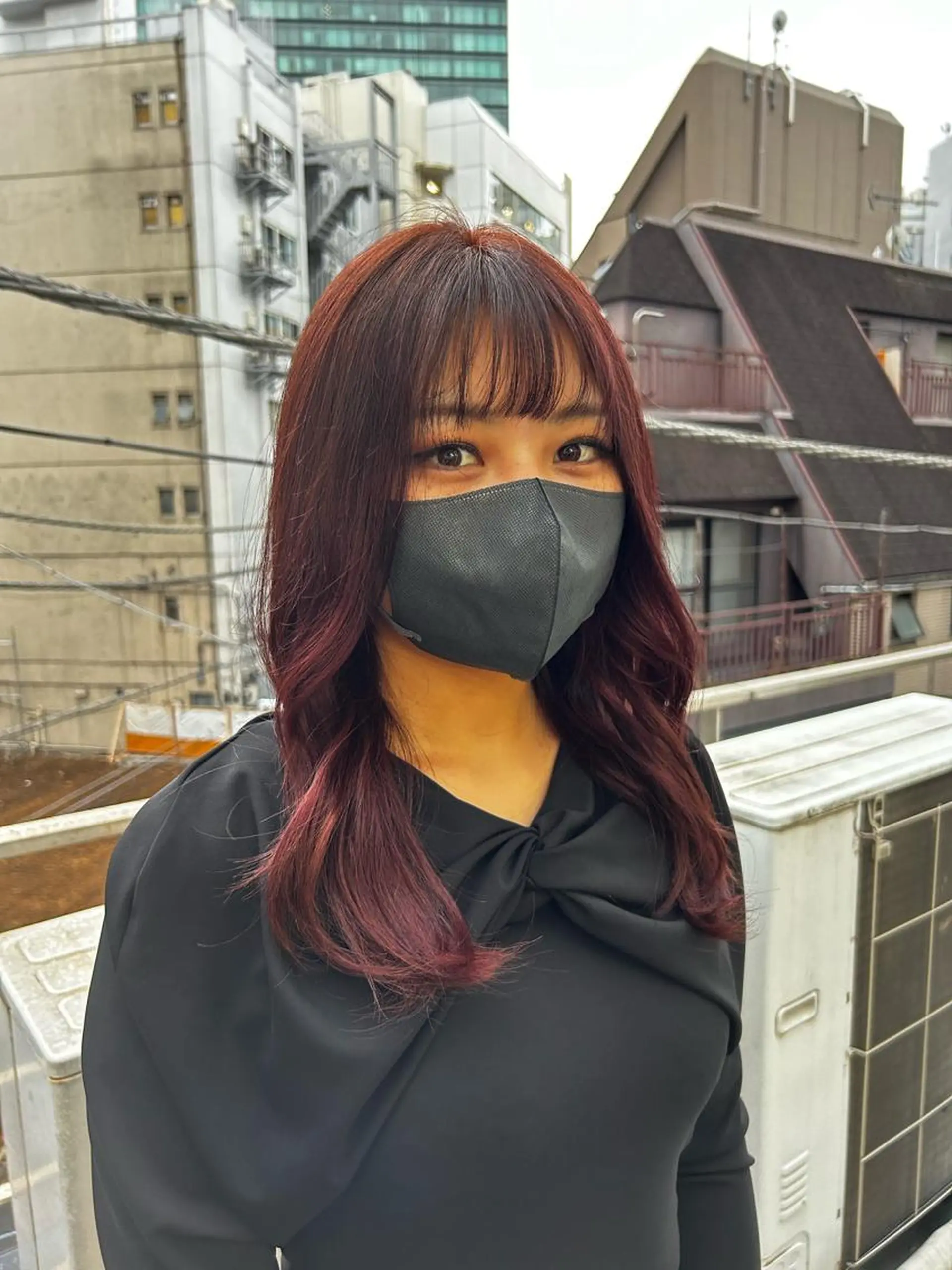 ミディアム ミディアムレイヤー アッシュ ミルクティーブラウン ピンクブラウン ハイライト ユウハウス/ ryousukeのヘアスタイル