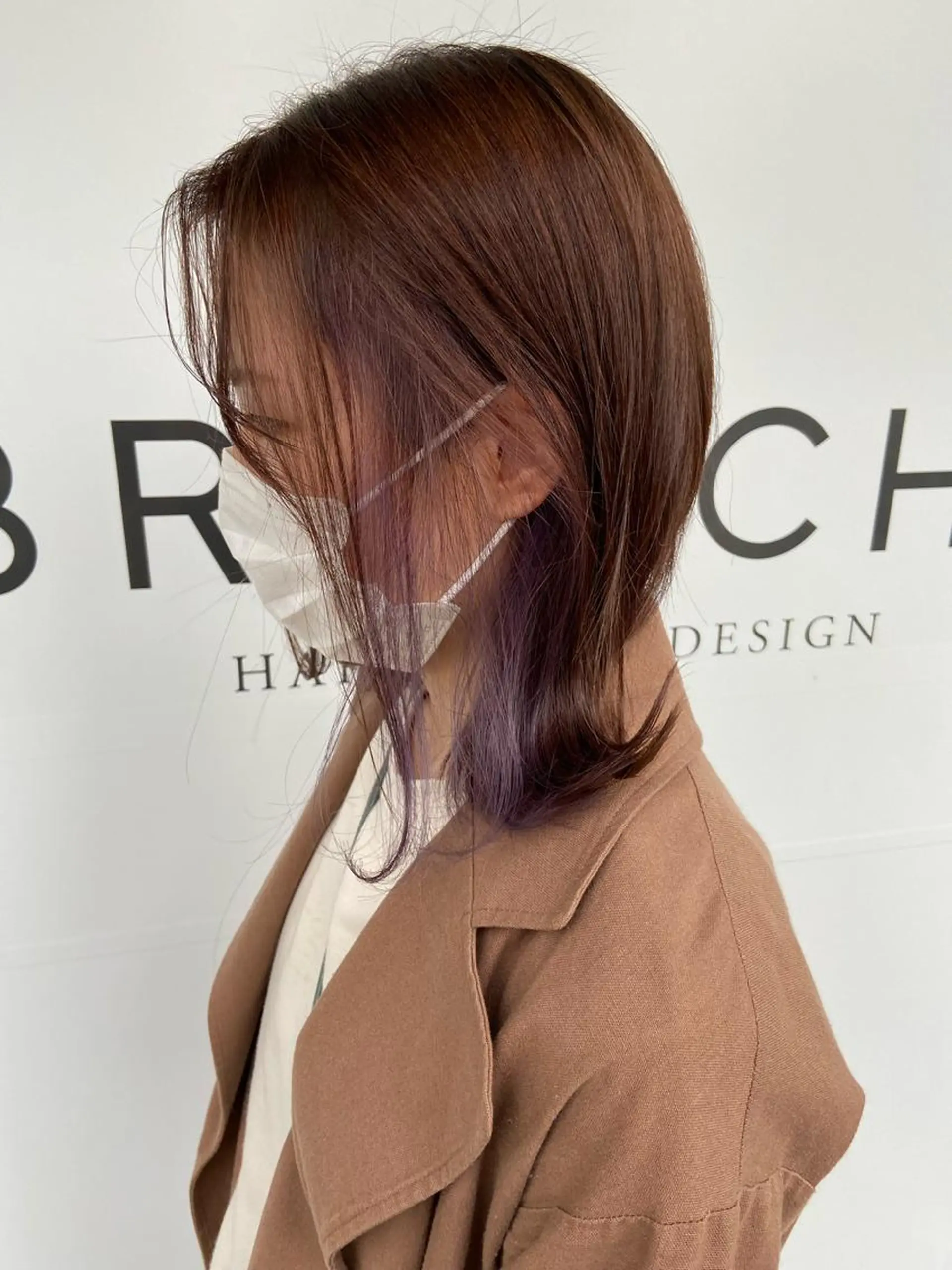 ミディアム カラー パープルカラー ブランシェ小幡駅前店 森樹のヘアスタイル