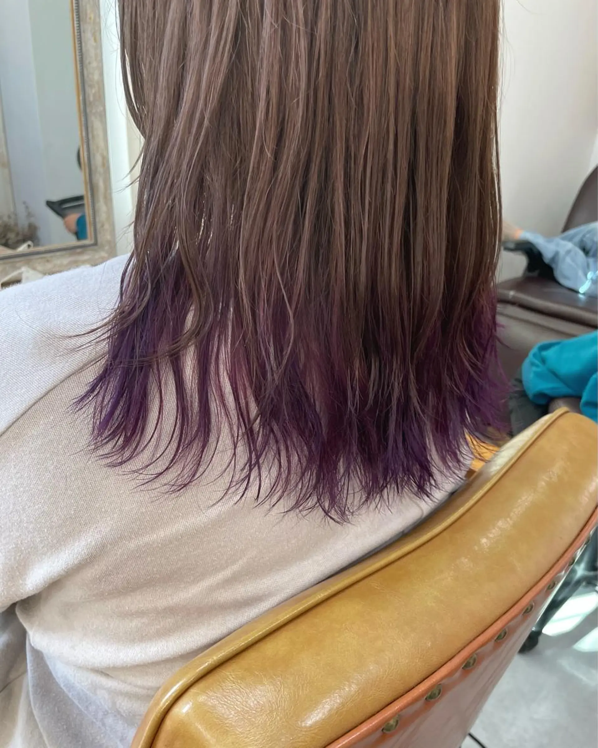 セミロング カラー ブリーチ ヘアカラー キノシタ マユのヘアスタイル