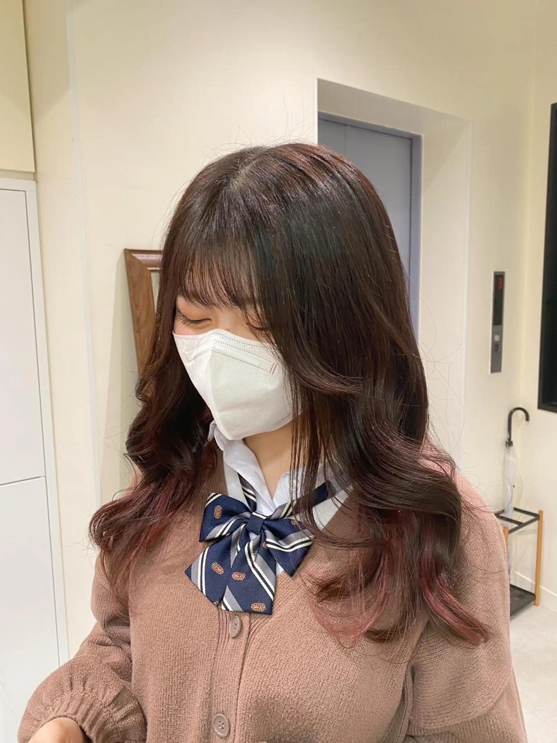 カラー ブラウンカラー ココアブラウン ピンクカラー 暖色カラー /ヘアアレンジ/花鈴のヘアスタイル