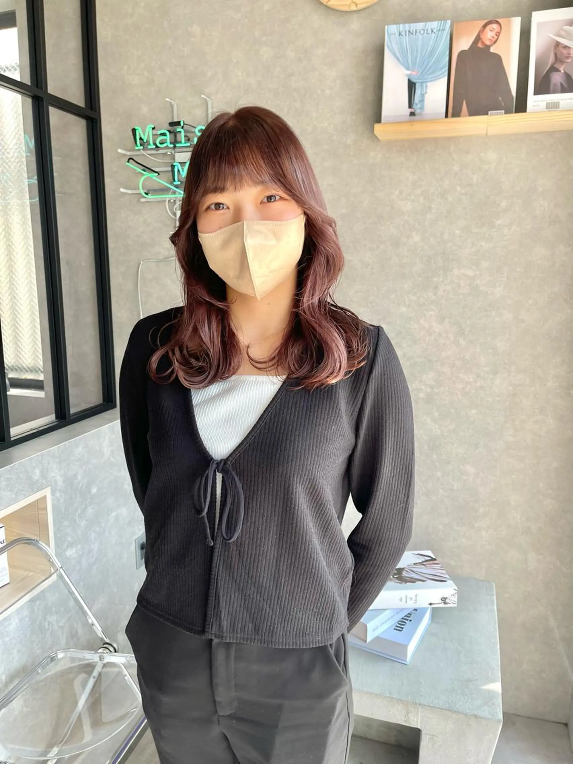 セミロング カラー カット ヘアカラー トリートメント 一ノ瀬 暁のヘアスタイル